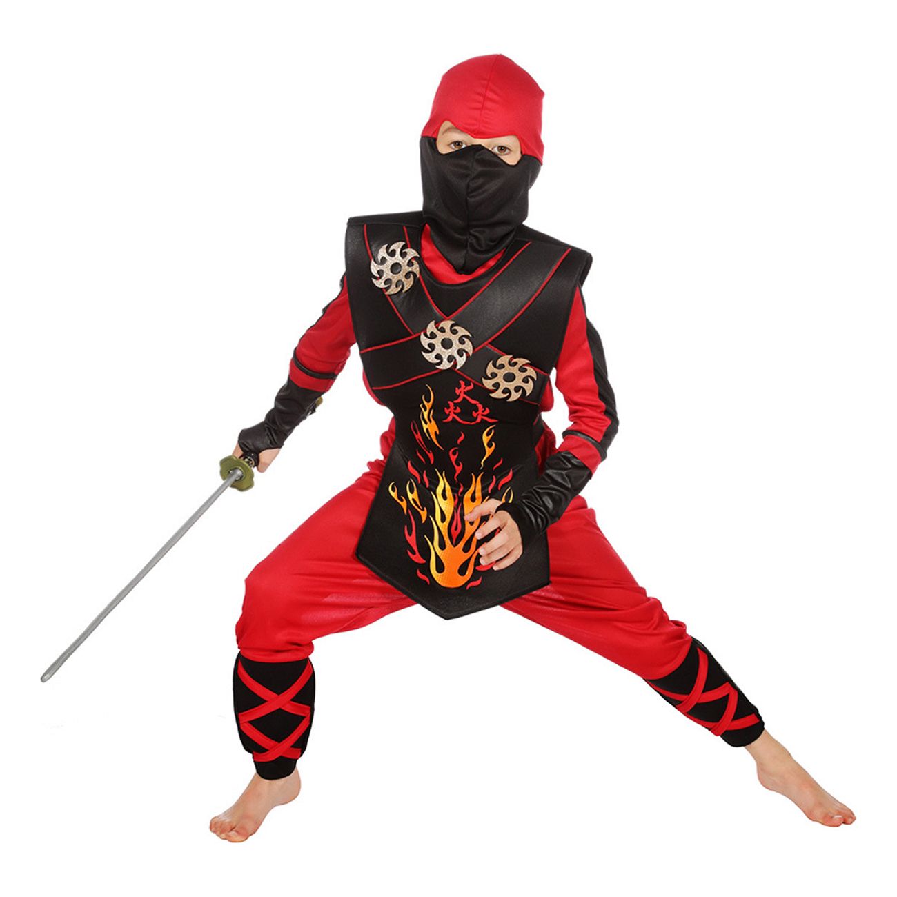 fire-ninja-barn-maskeraddrakt-106874-2