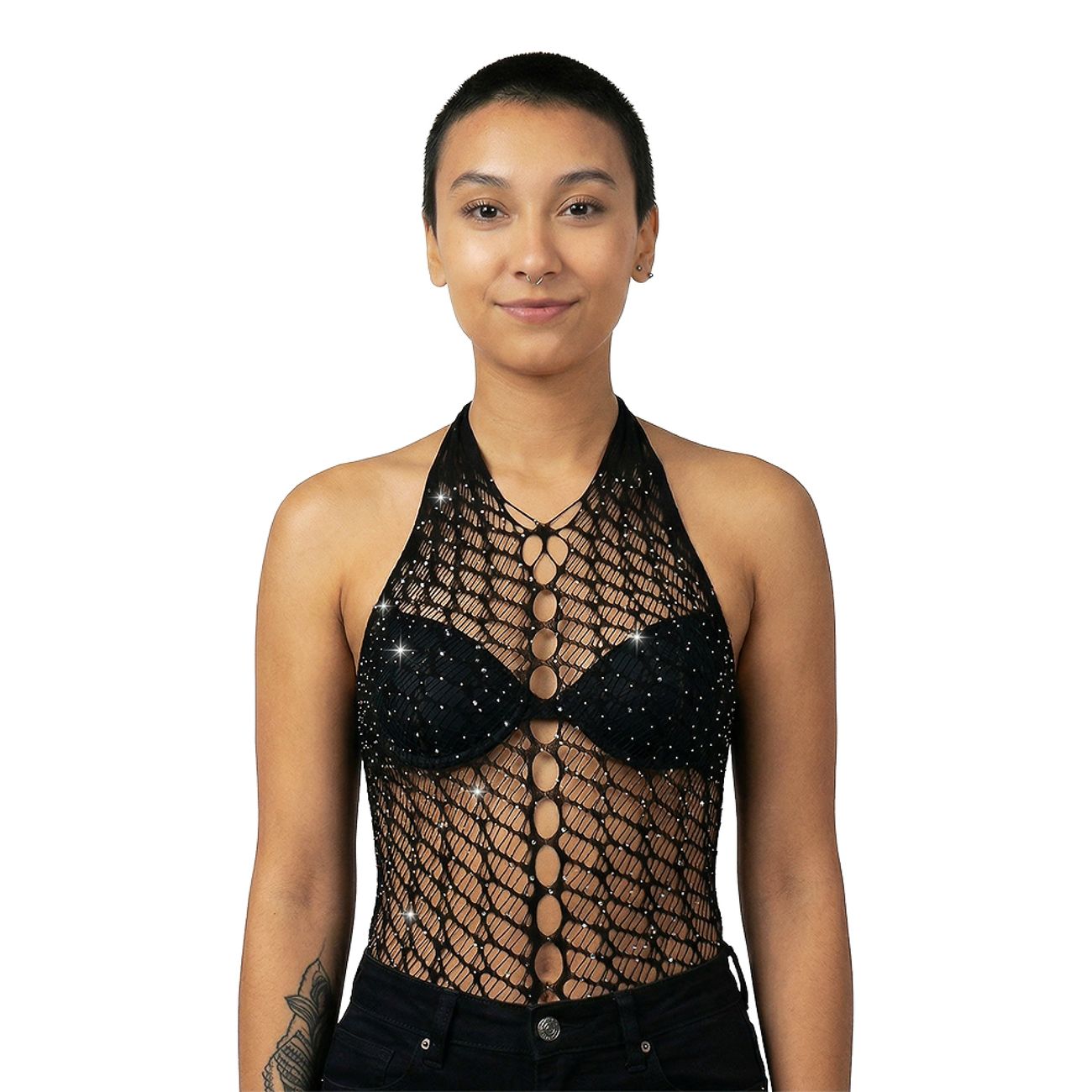 Fishnet Body med Strass