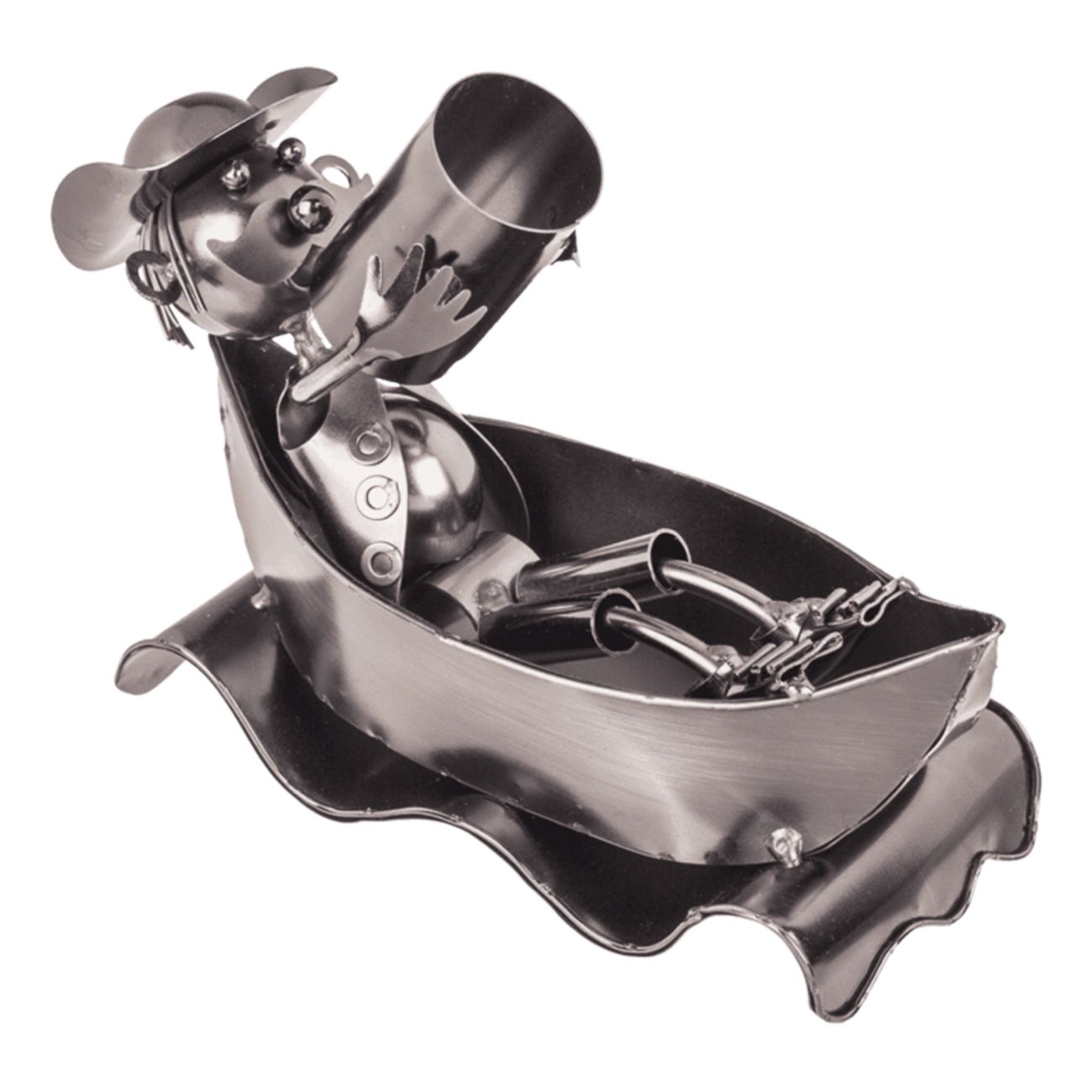 Flaskeholder i metall Båt