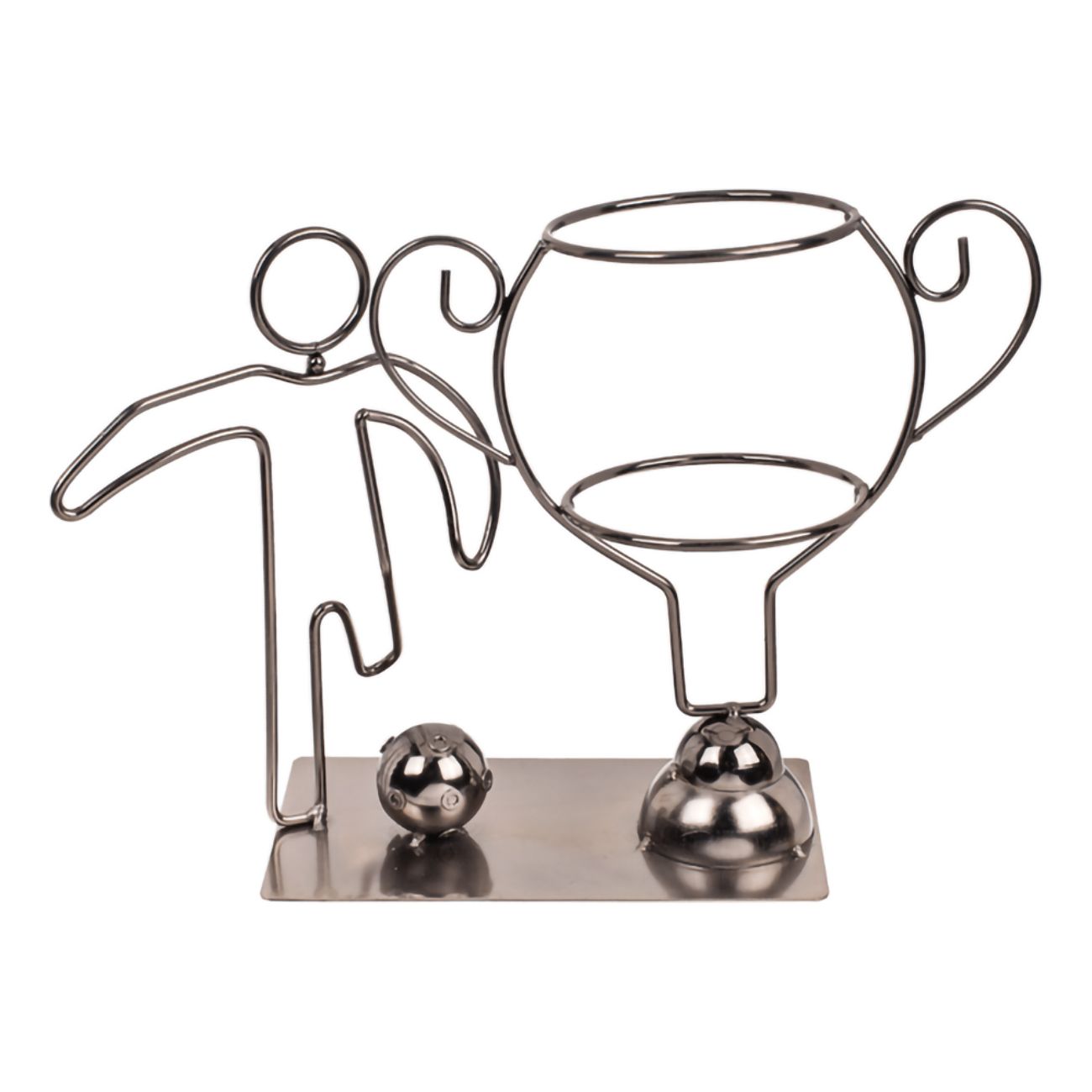 Flaskhållare i Metall Fotboll