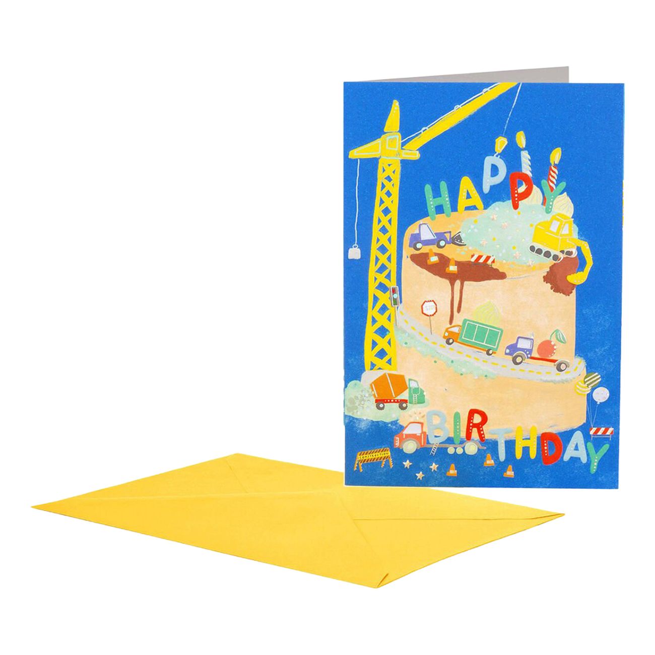 Construction Cake -syntymäpäiväkortti