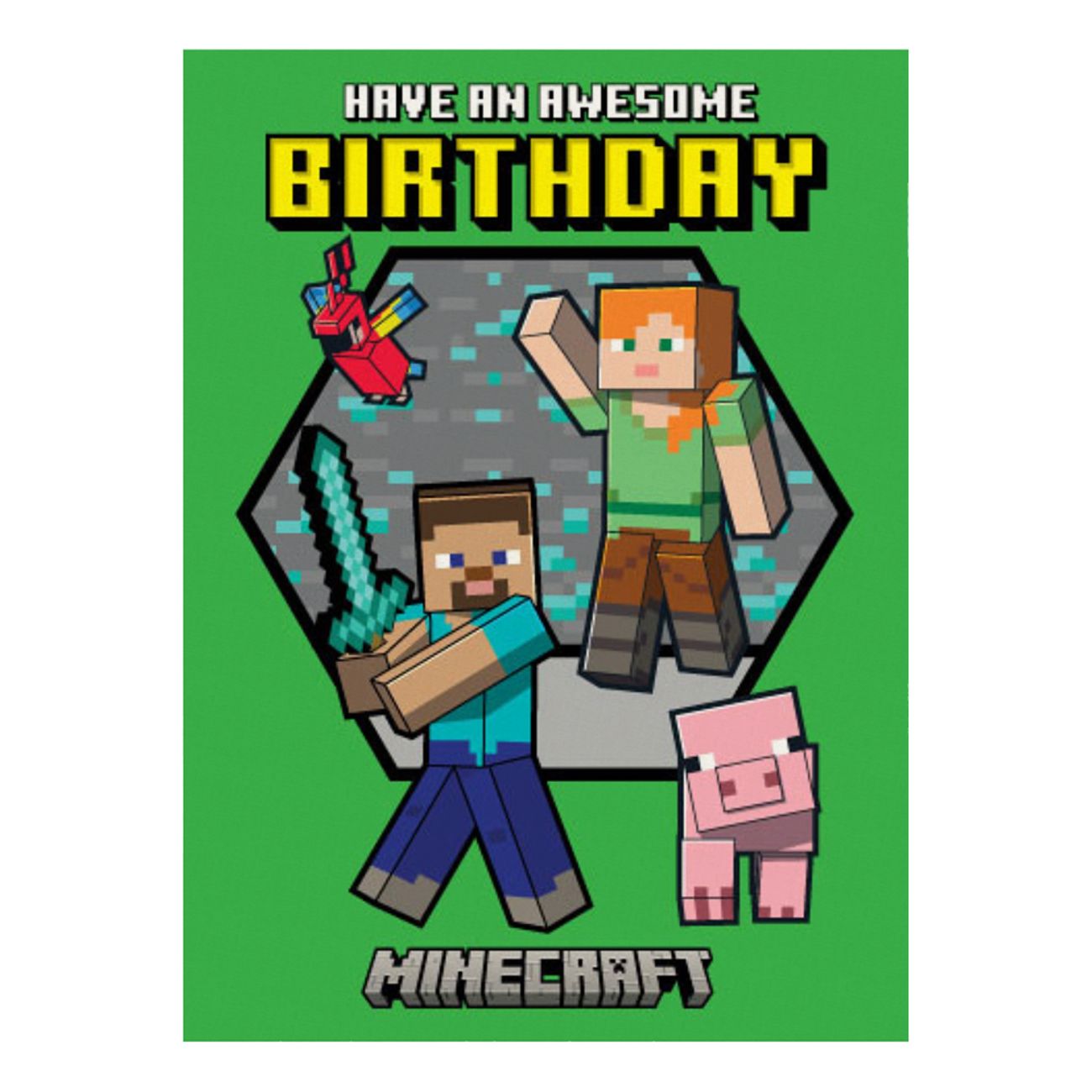 Födelsedagskort Minecraft