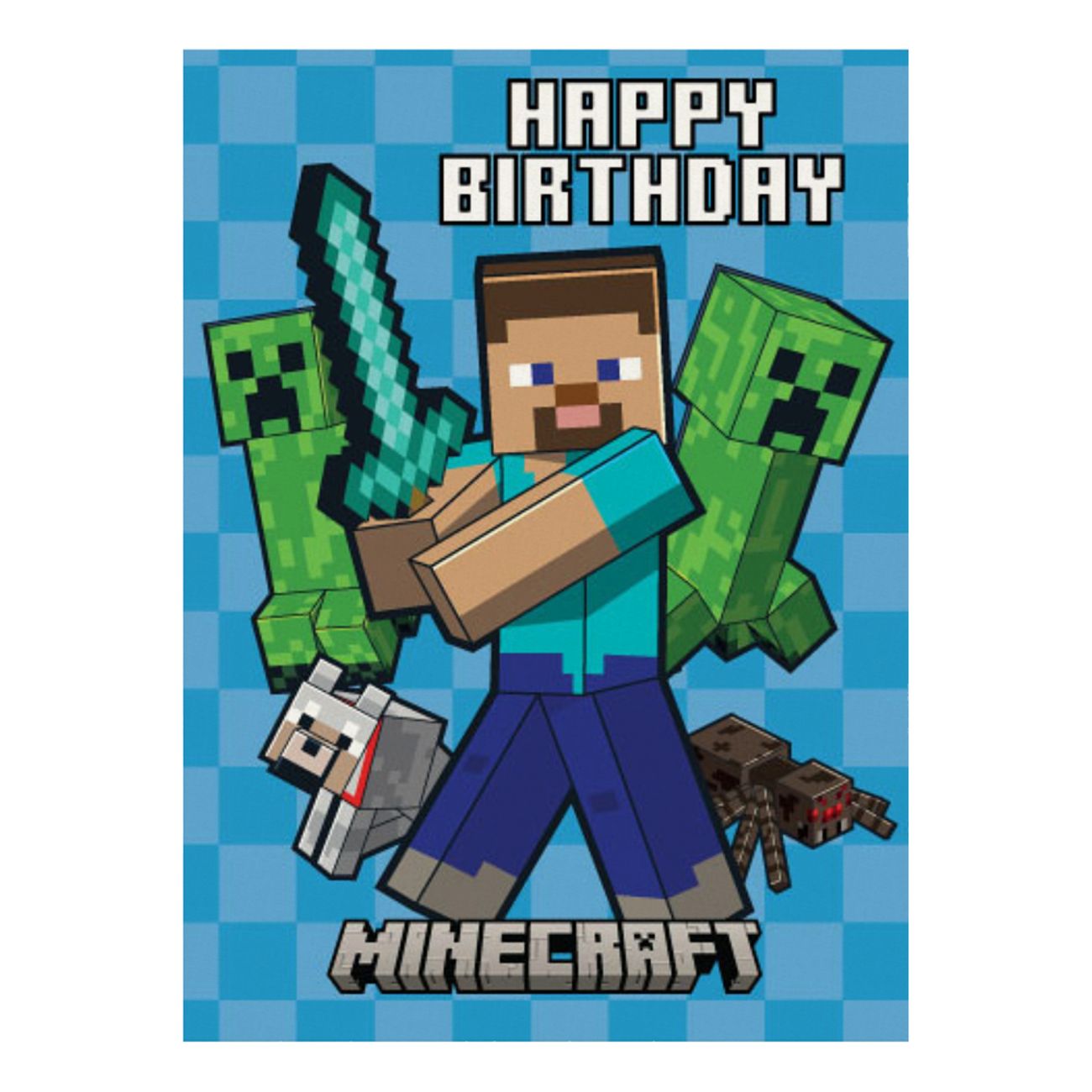 Födelsedagskort Minecraft World
