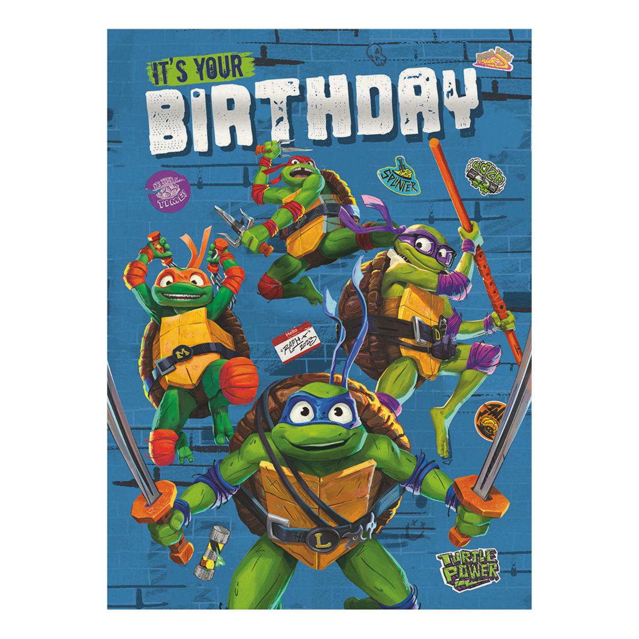 Födelsedagskort Ninja Turtles