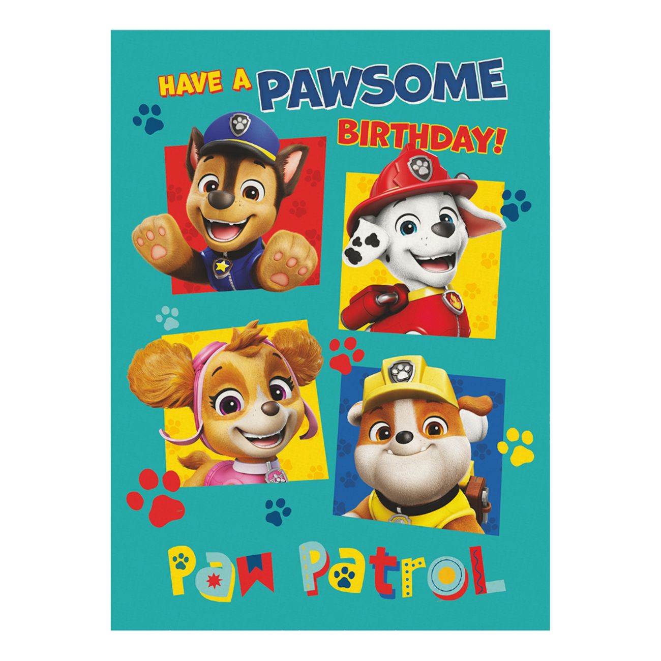 Födelsedagskort Paw Patrol Grön