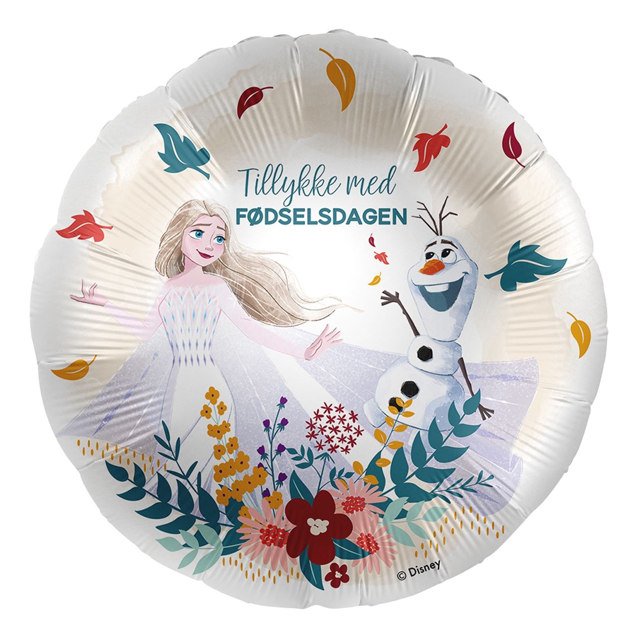 Folieballon Disney Happy Birthday Frozen Olaf & Elsa