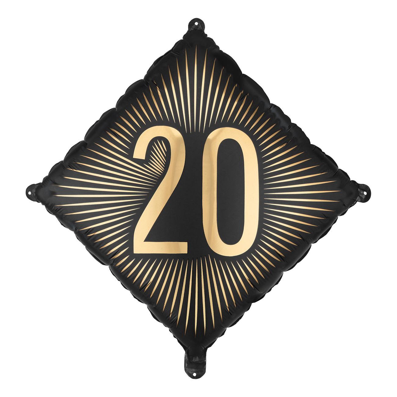 Folieballong 20 Svart/Gull