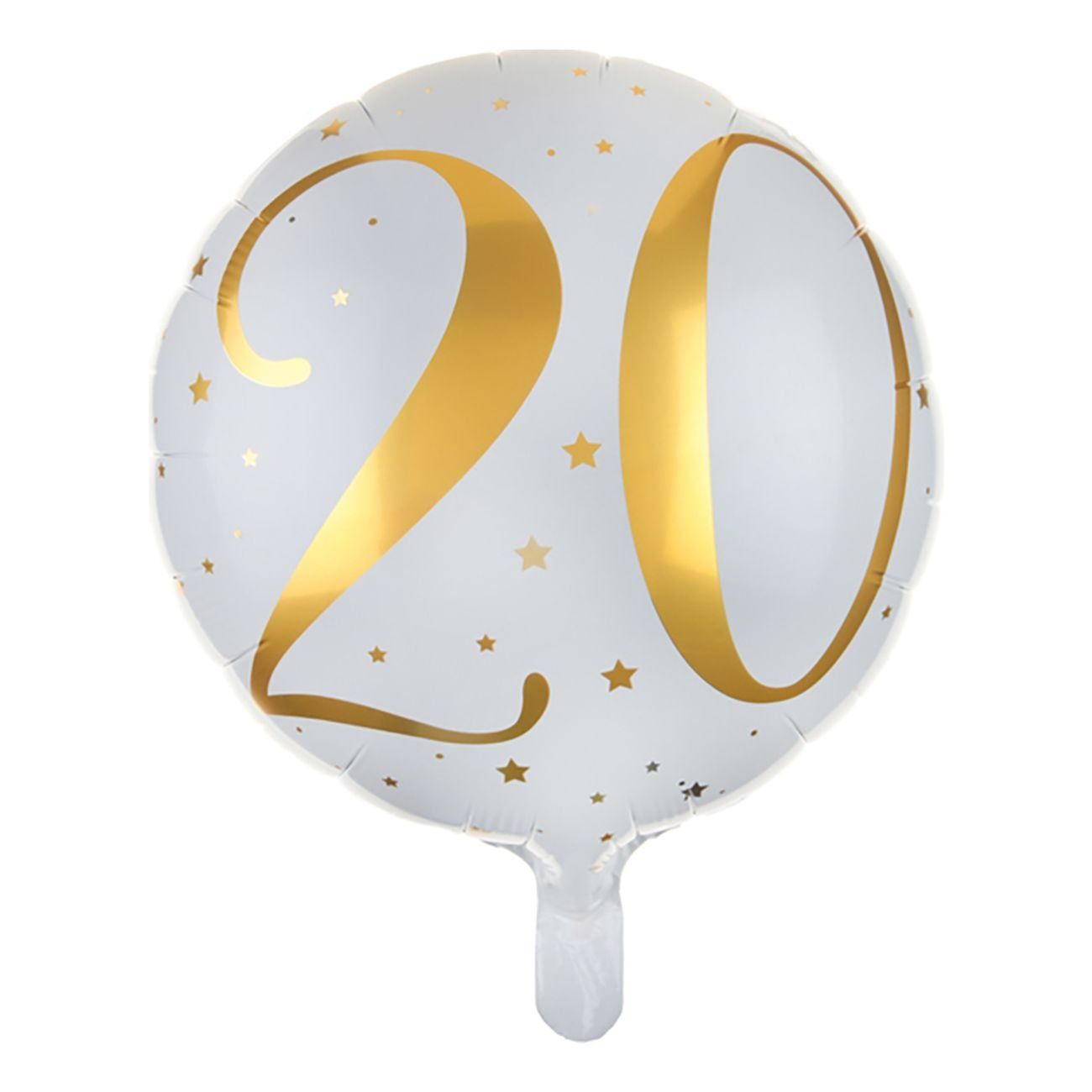 Folieballong 20 Vit/Guld