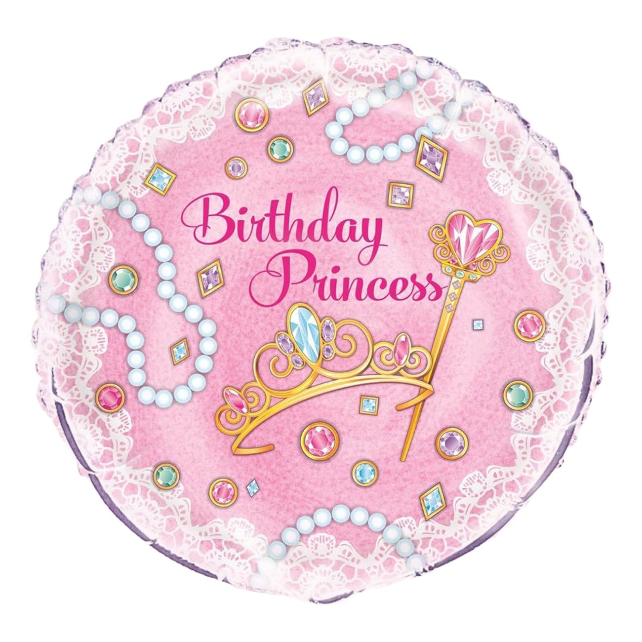 Folieballong Birthday Princess
