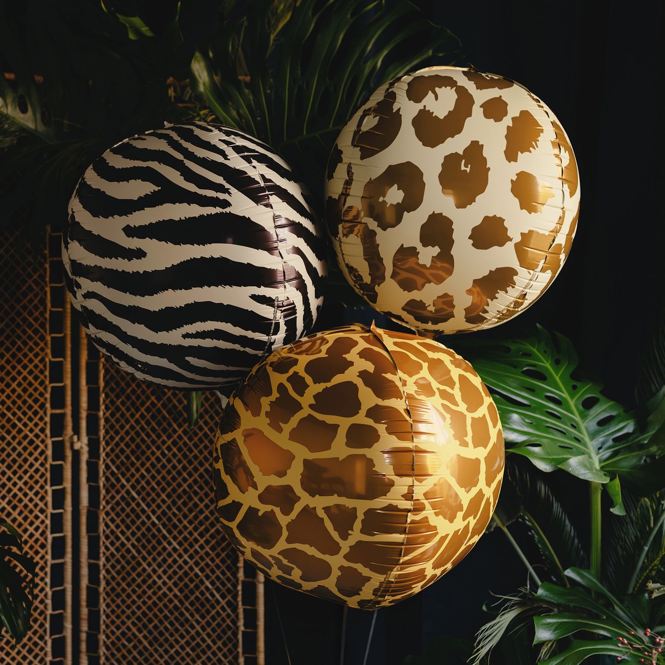 Folieballong Boll Giraffmönster Stor