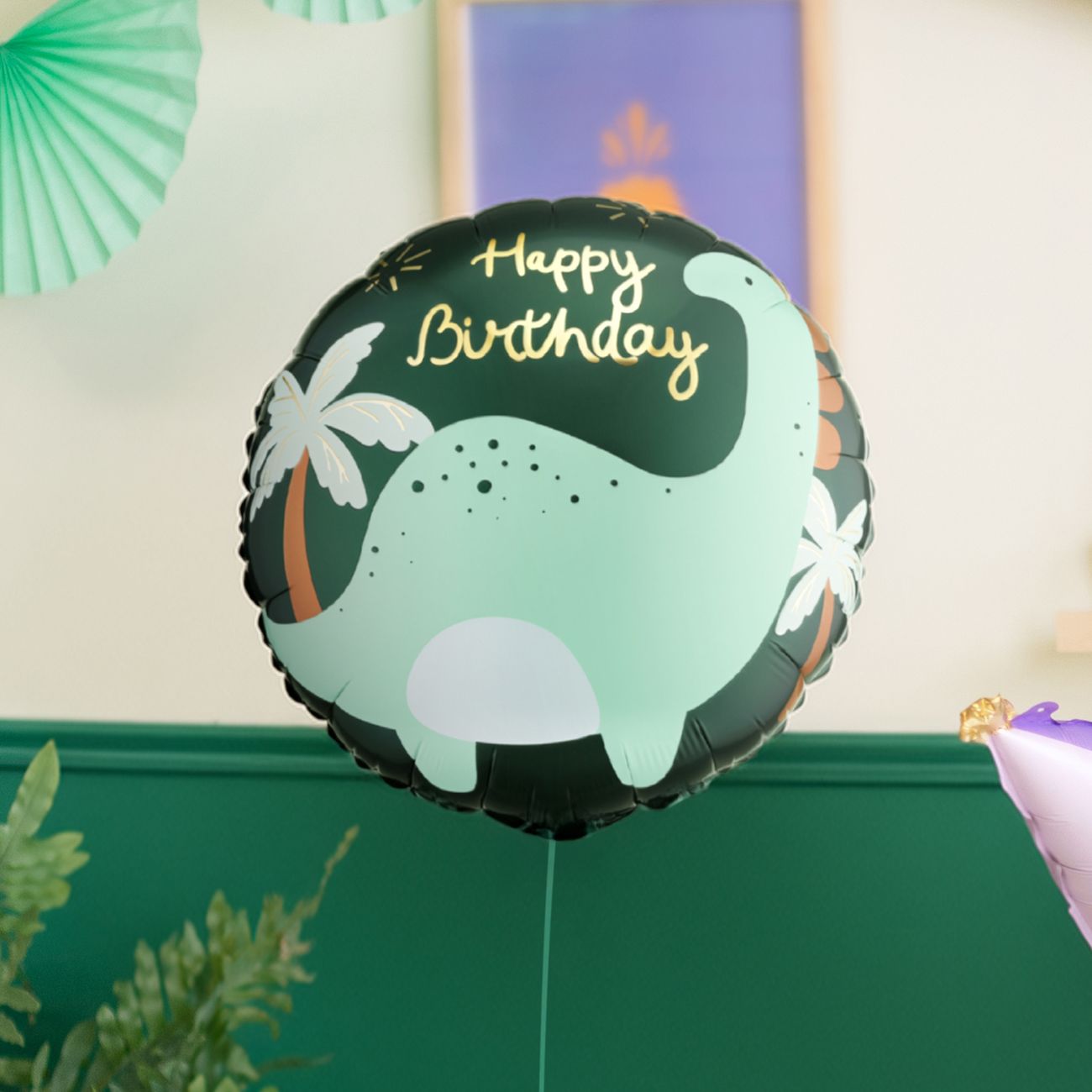 Folieballong Brontosaurus Happy Birthday