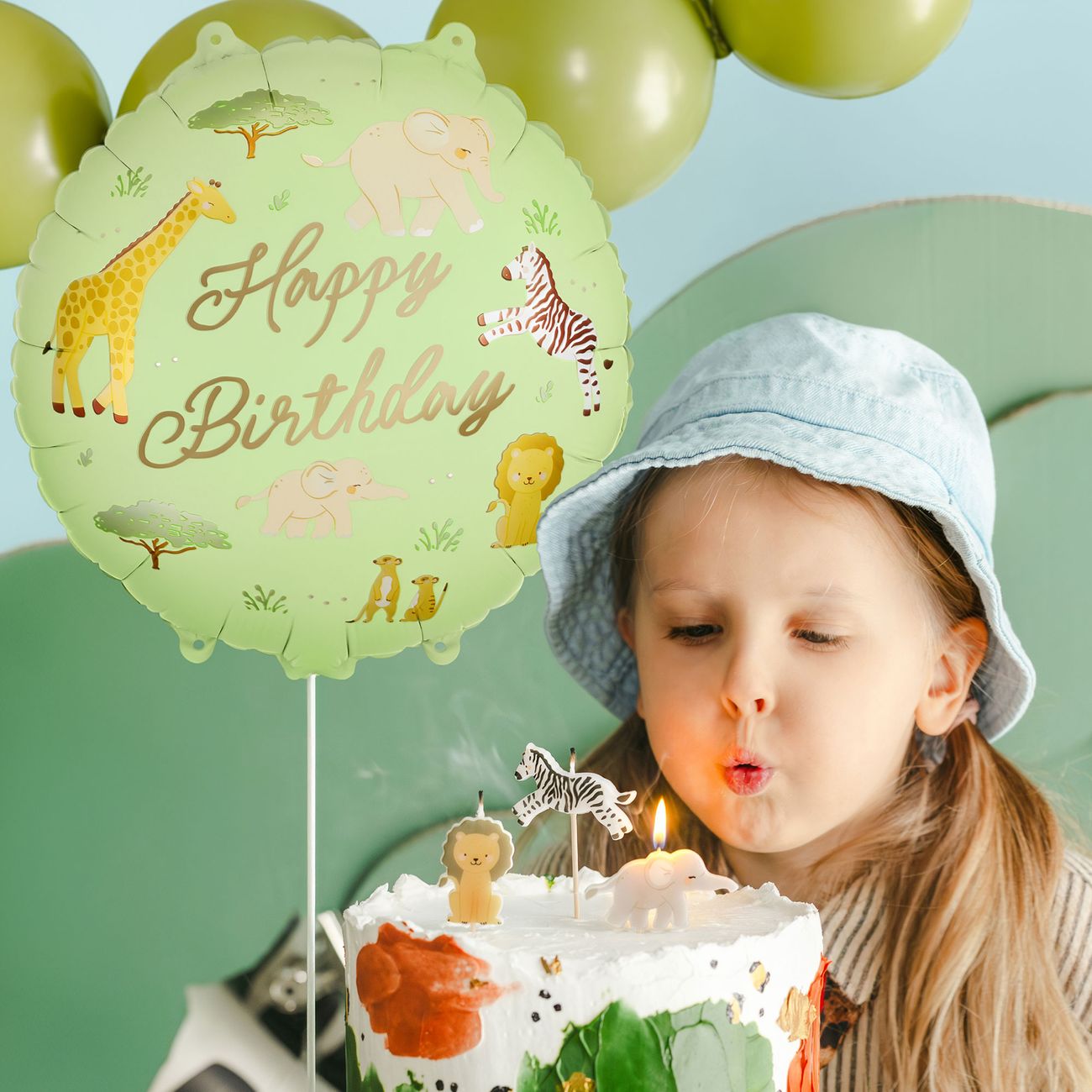 Folieballong Happy Birthday Safari Party