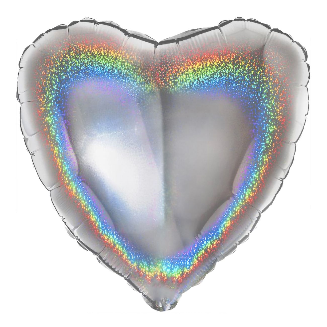 Folieballong Hjärta Glitter Silver