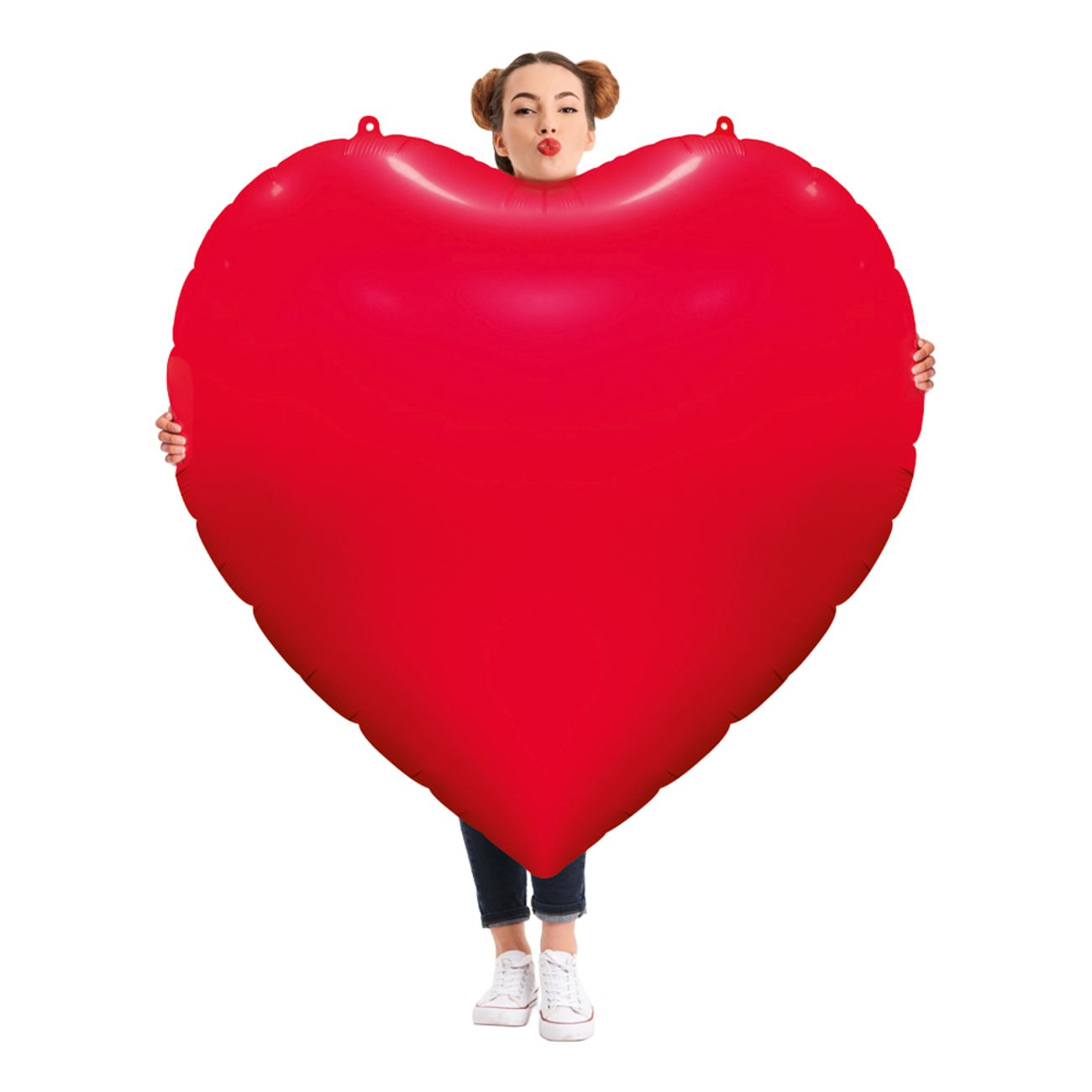 Folieballong Hjärtformad XXL Röd