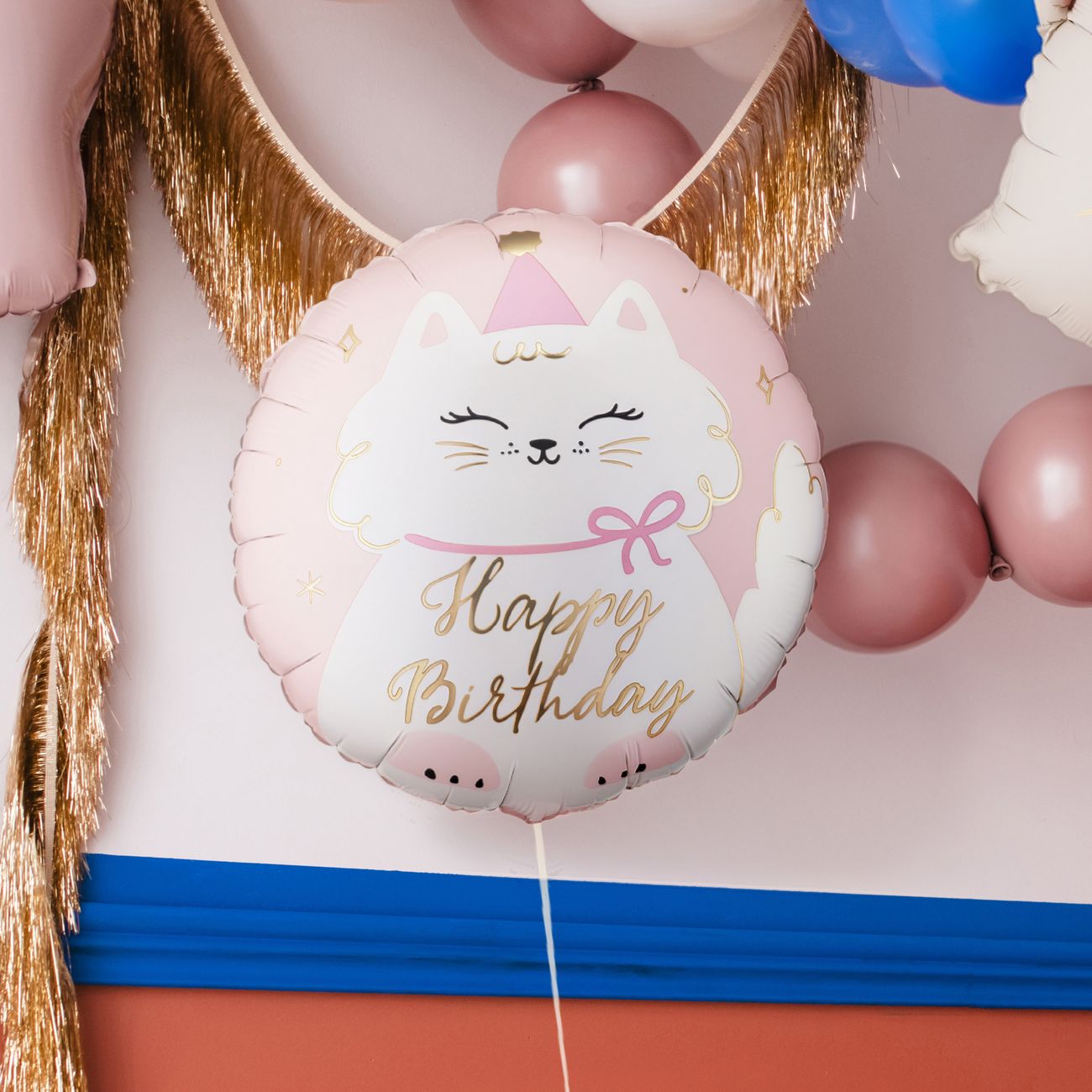 Folioilmapallo Kissa Happy Birthday