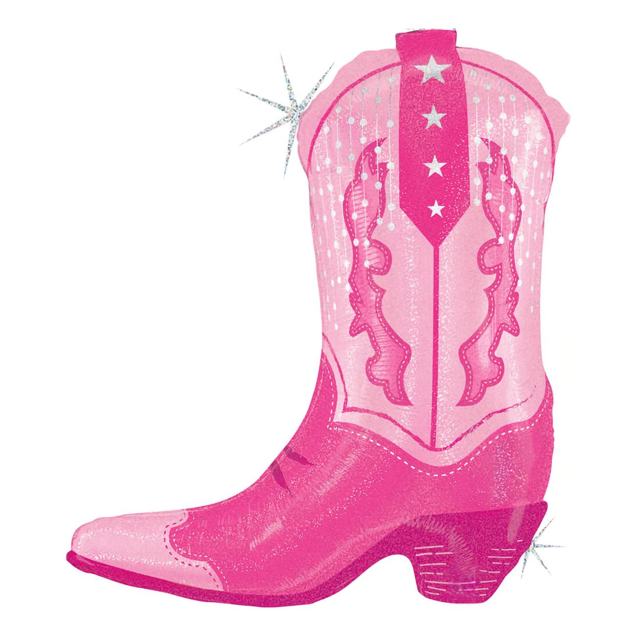 Folieballon Lyserød Cowgirl Boot