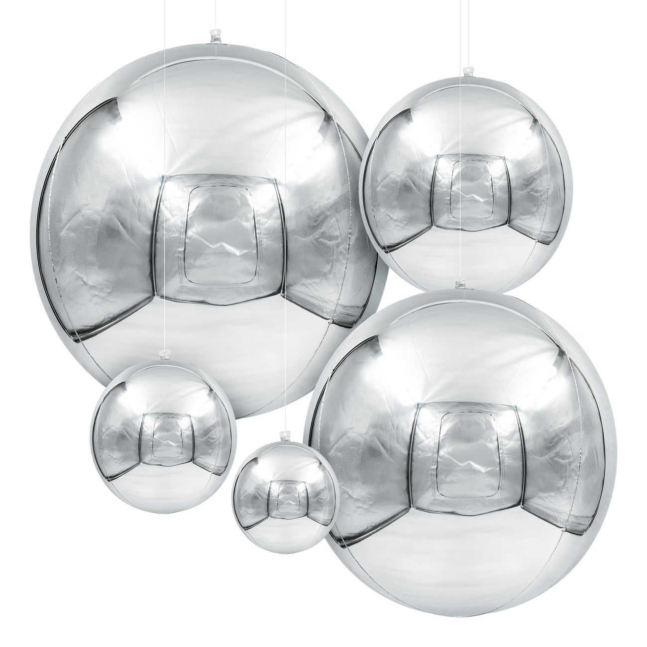 Folieballong Speilball Sølv 3-pakning