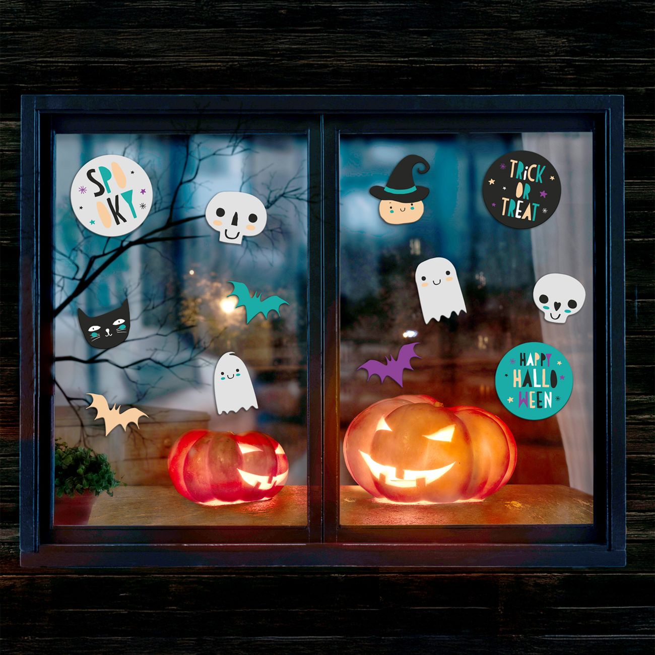 Vindues Dekoration Happy Halloween