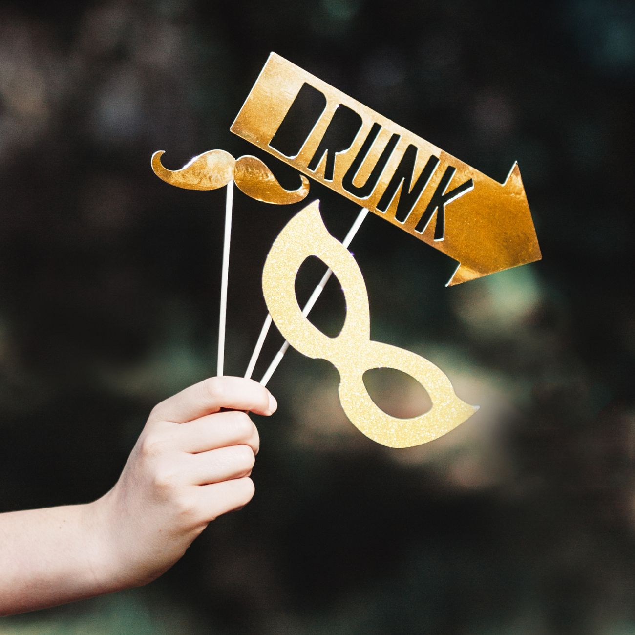 Fotoprops Nyttårsaften Gull