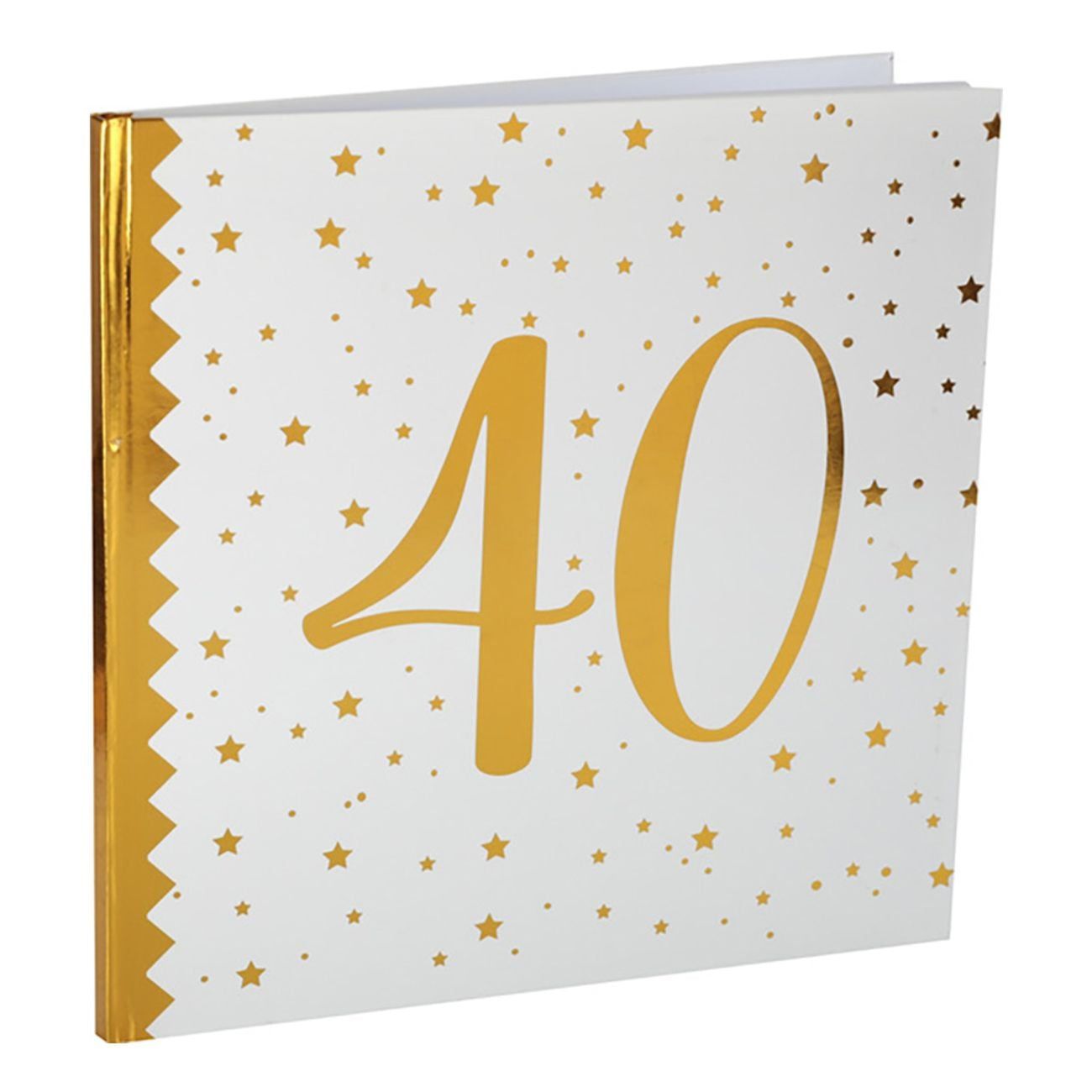 Gästbok 40 Vit/Guld