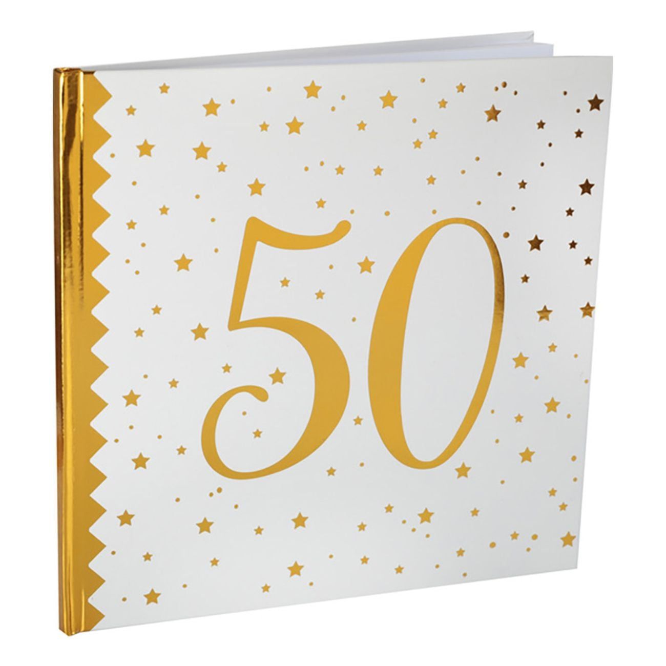 Gästbok 50 Vit/Guld