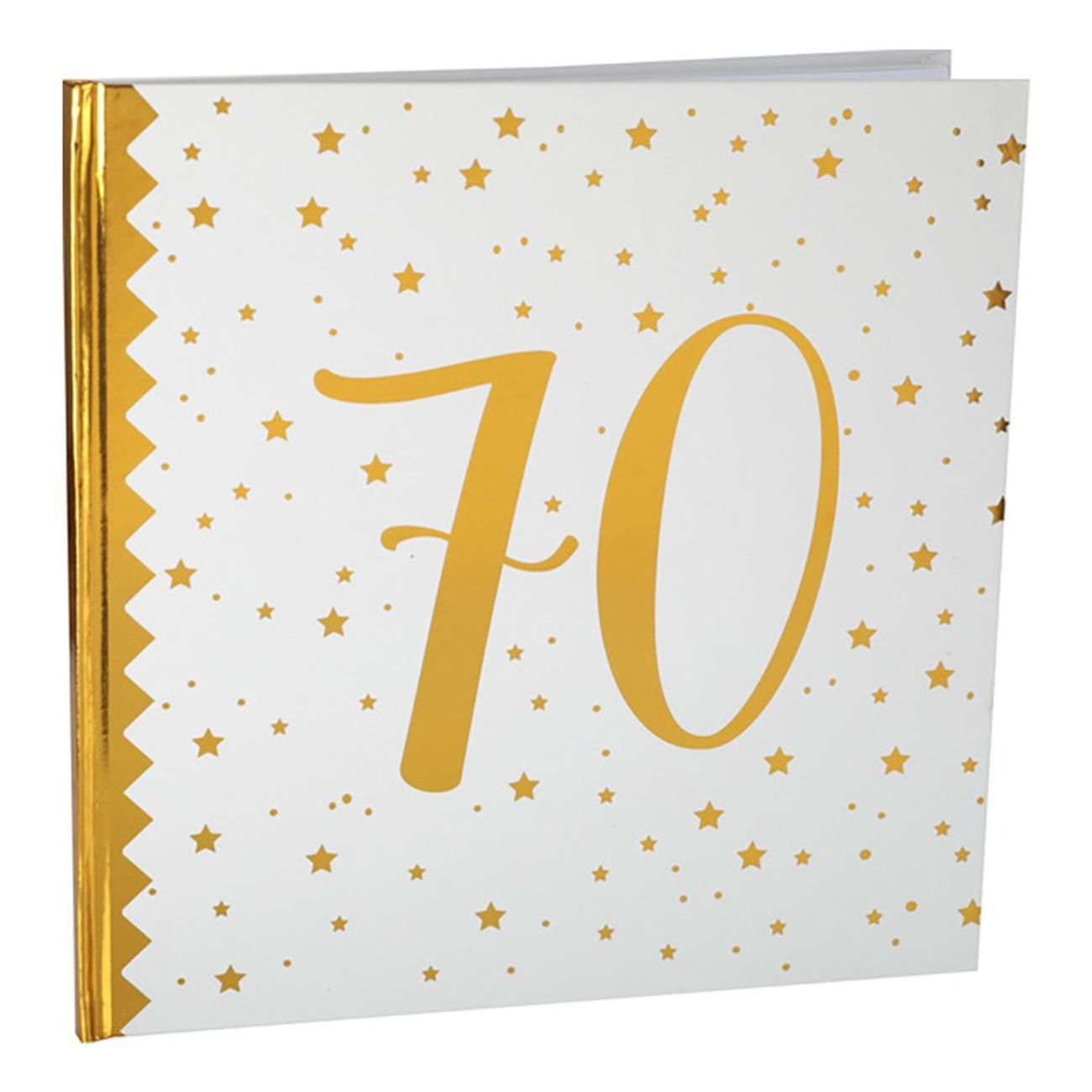 Gästbok 70 Vit/Guld
