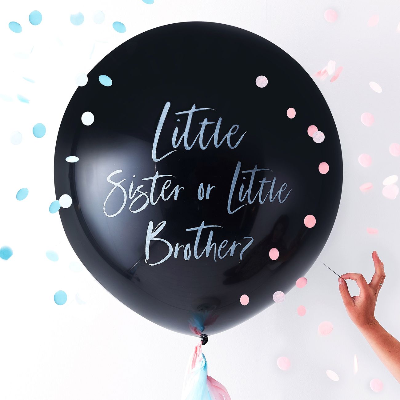 gender-reveal-ballong-svart-little-sister-or-little-brother-85321-1