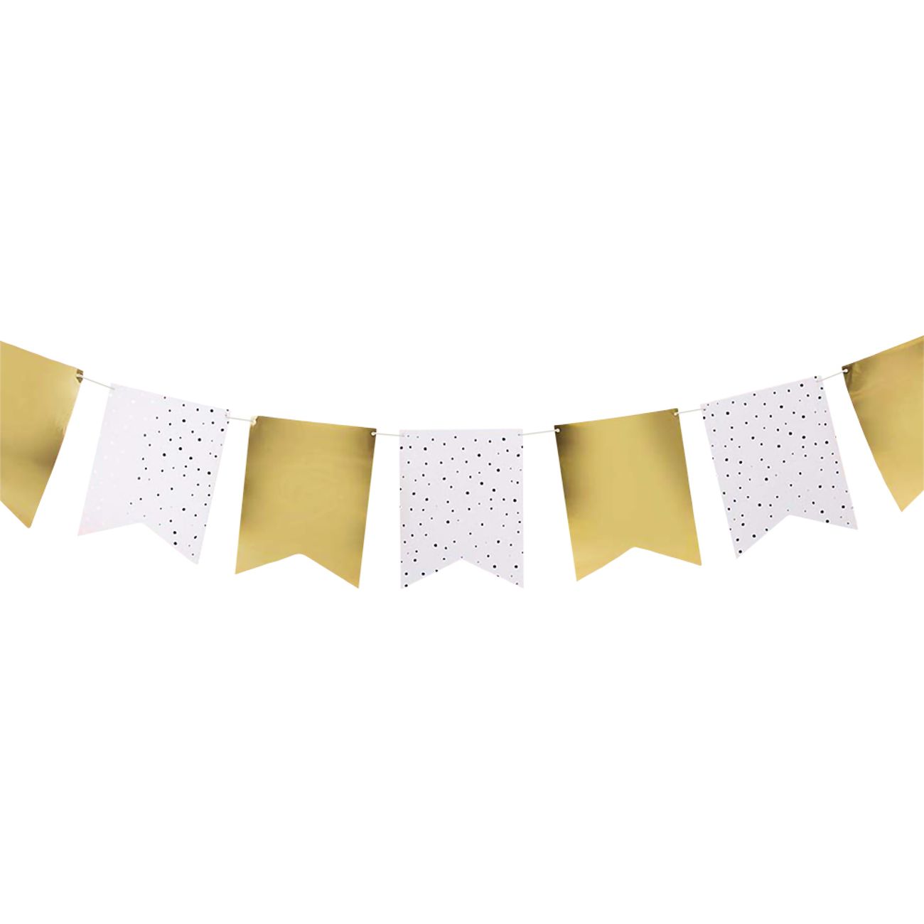 Girlang Guld/Vit Lång