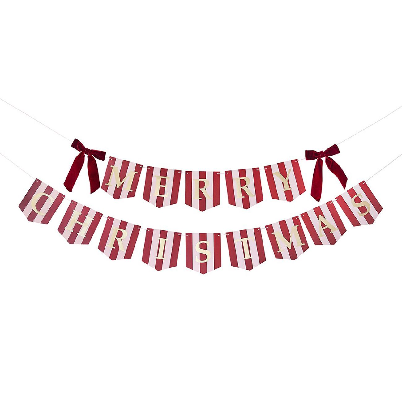 Girlang Merry Christmas Röd/Rosa