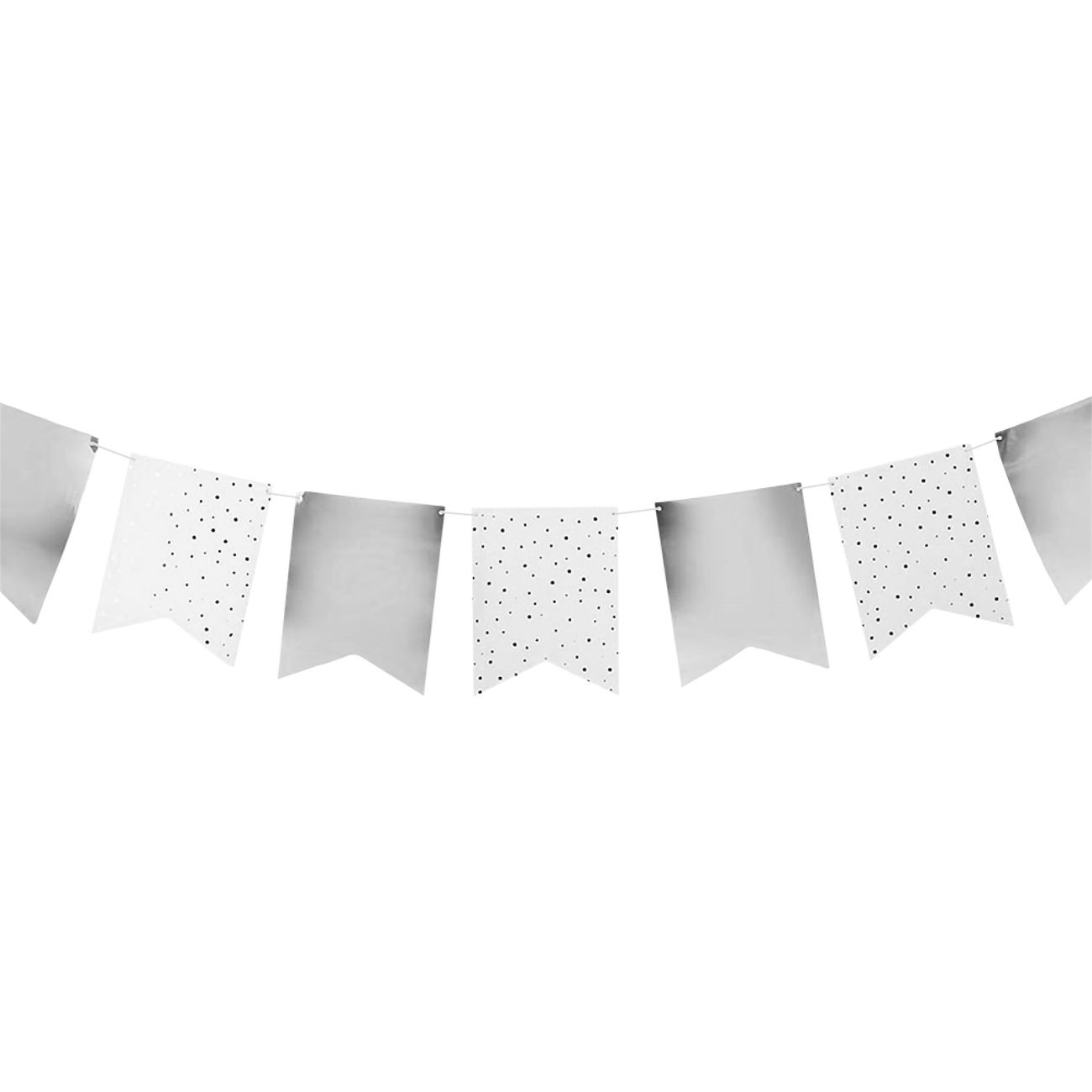 Girlang Silver/Vit Lång