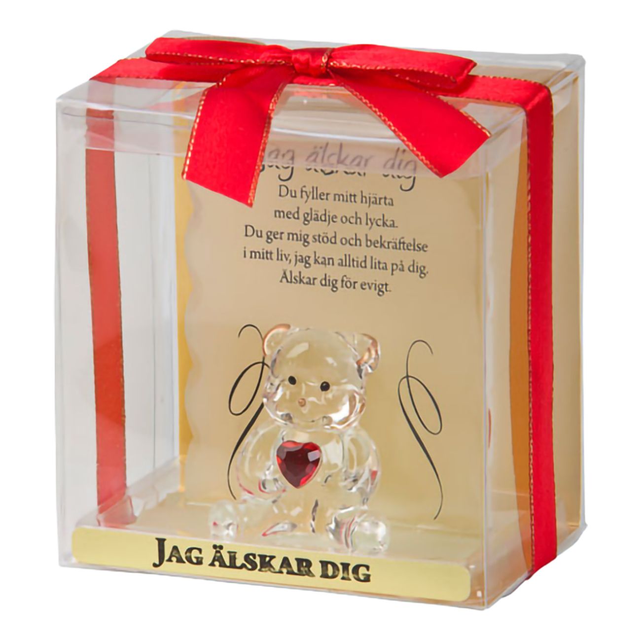 Glasfigur Jag Älskar Dig