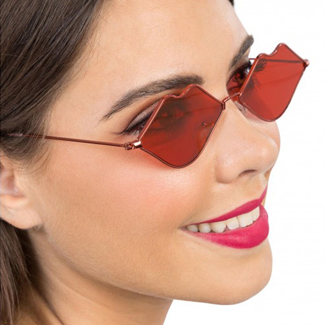 Glasögon Pussmun Röd