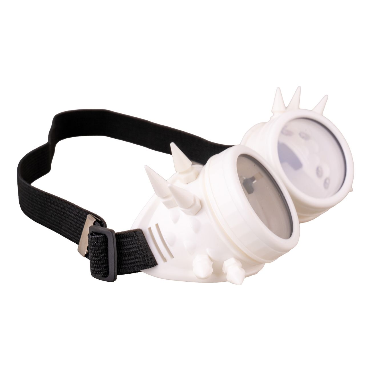 Glasögon Steampunk med Nitar Vit