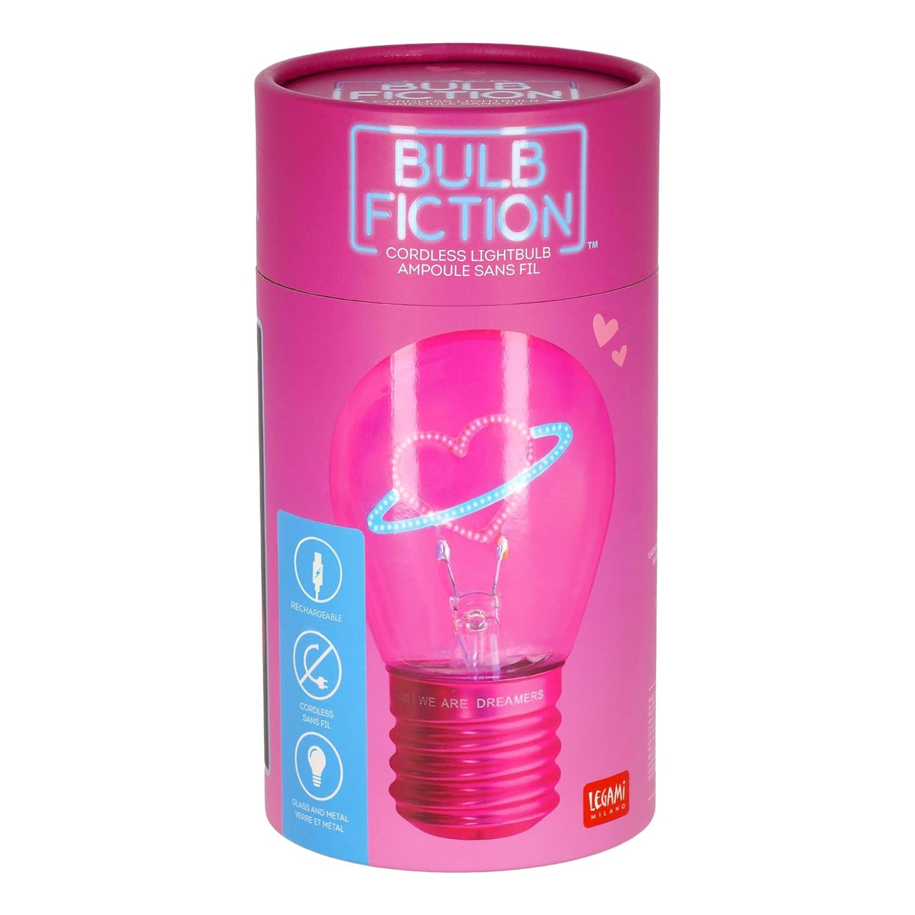 Glödlampsformad Bordslampa Planet Heart