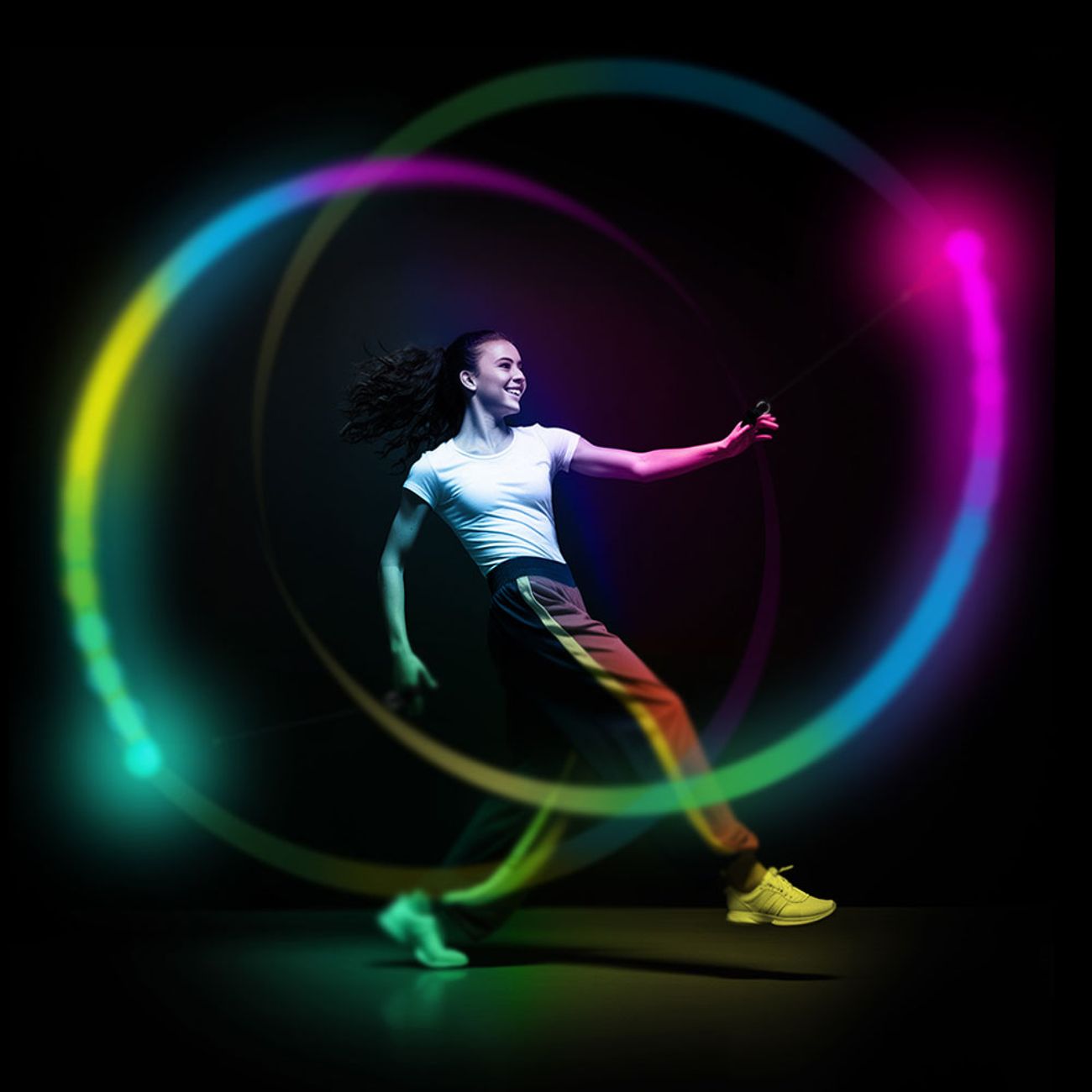 Glow Dansboll med LED Färgskiftande