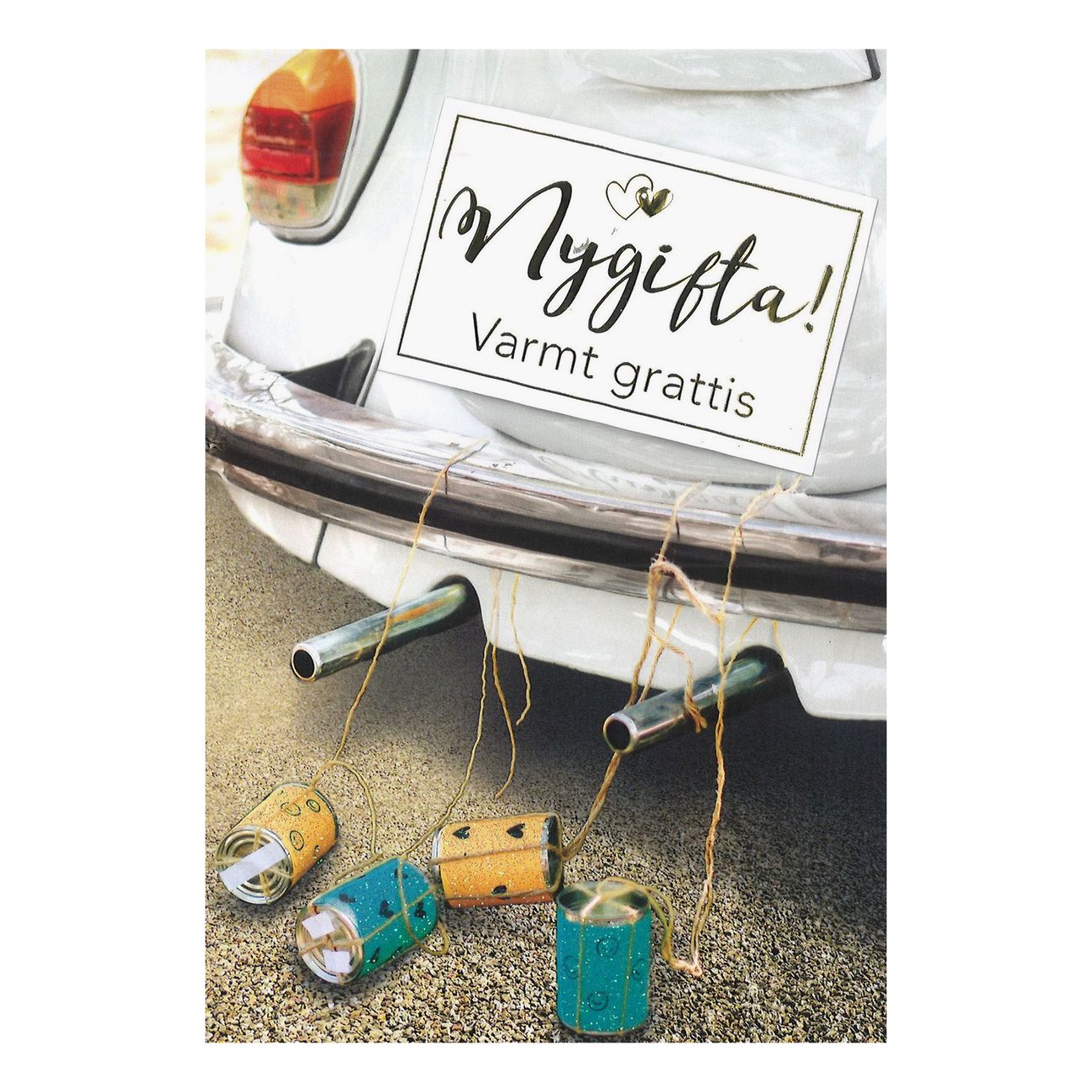 Gratulationskort Bröllop Bil