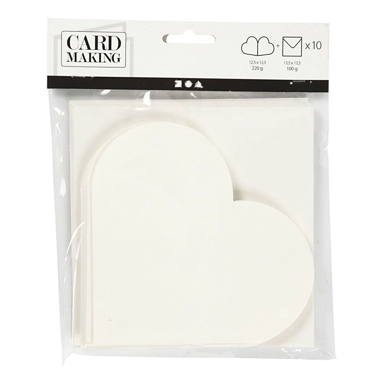 Gratulationskort Hjärta Vit