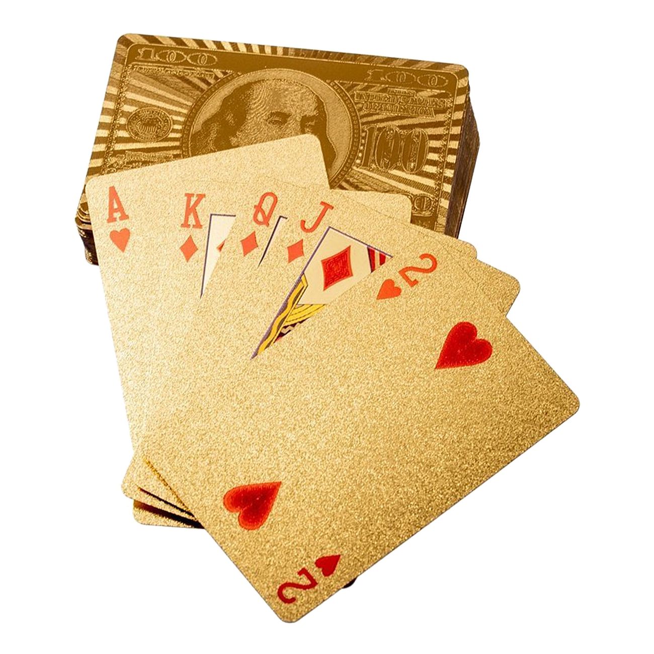 gavnlig nikotin når som helst Guldfarvede Spillekort | Partykungen