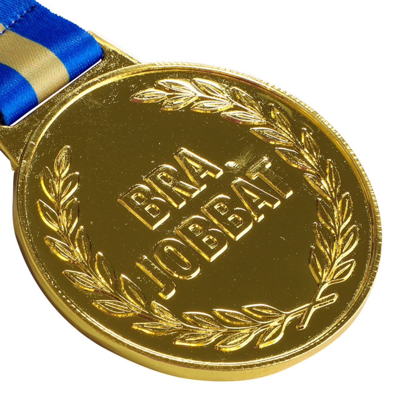 Guldmedalj Bra Jobbat med Blågult Band
