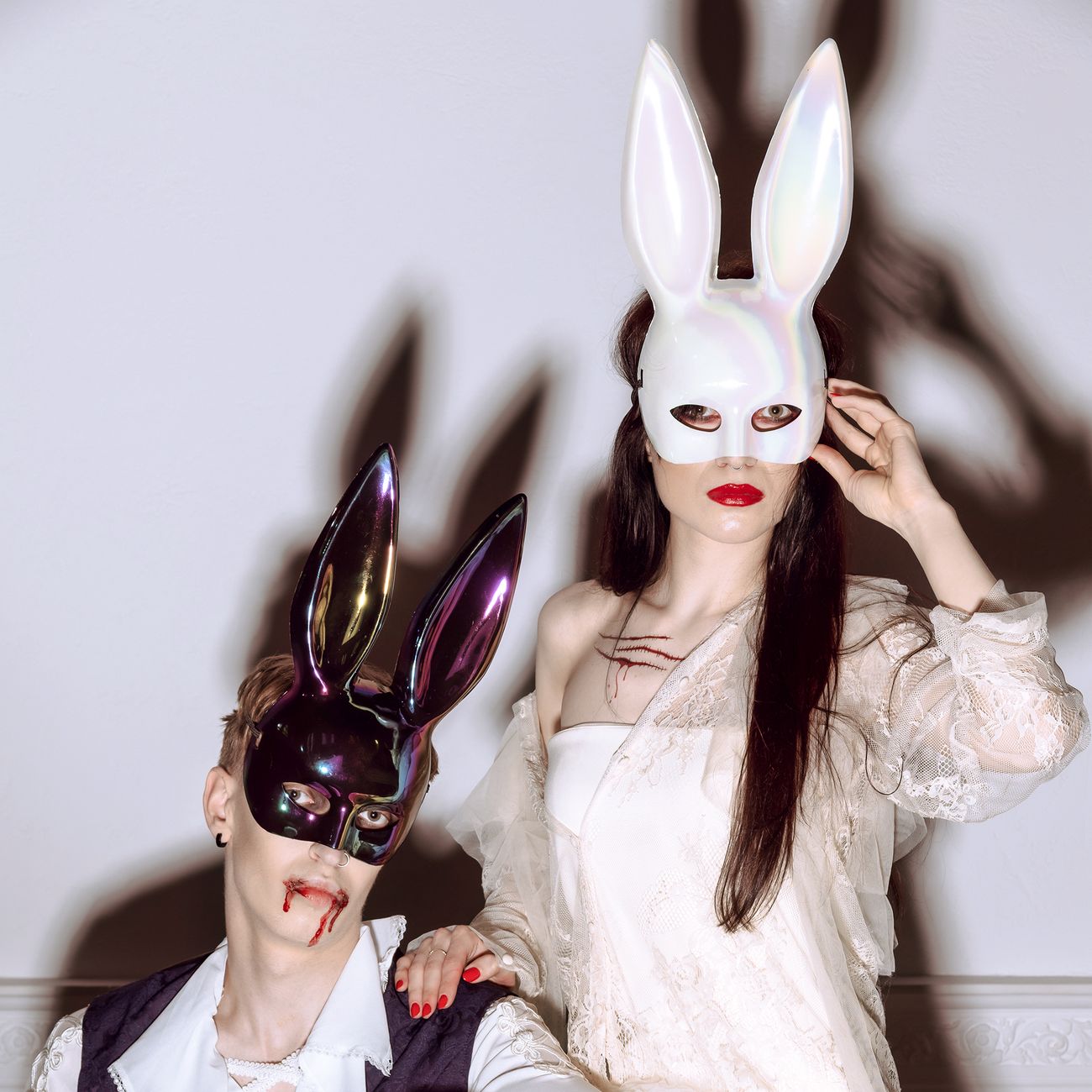 Halvmask Kanin Iredescent