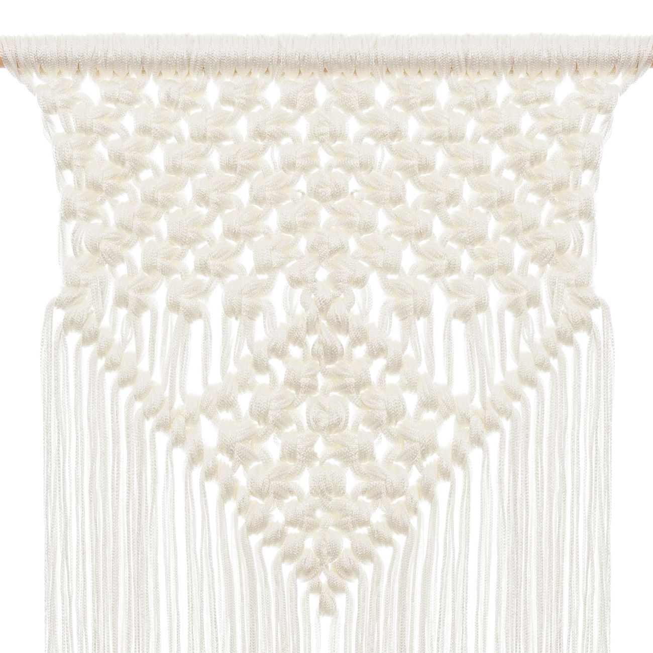 Riippuva Makrameekoriste Luunvalkoinen