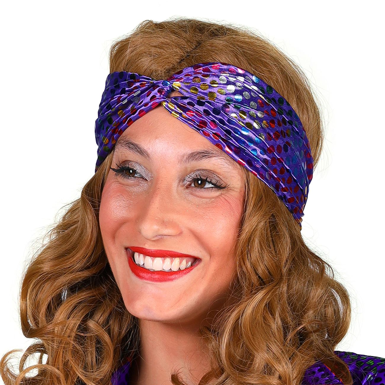 Hårband Disco Lila Färgskimrande