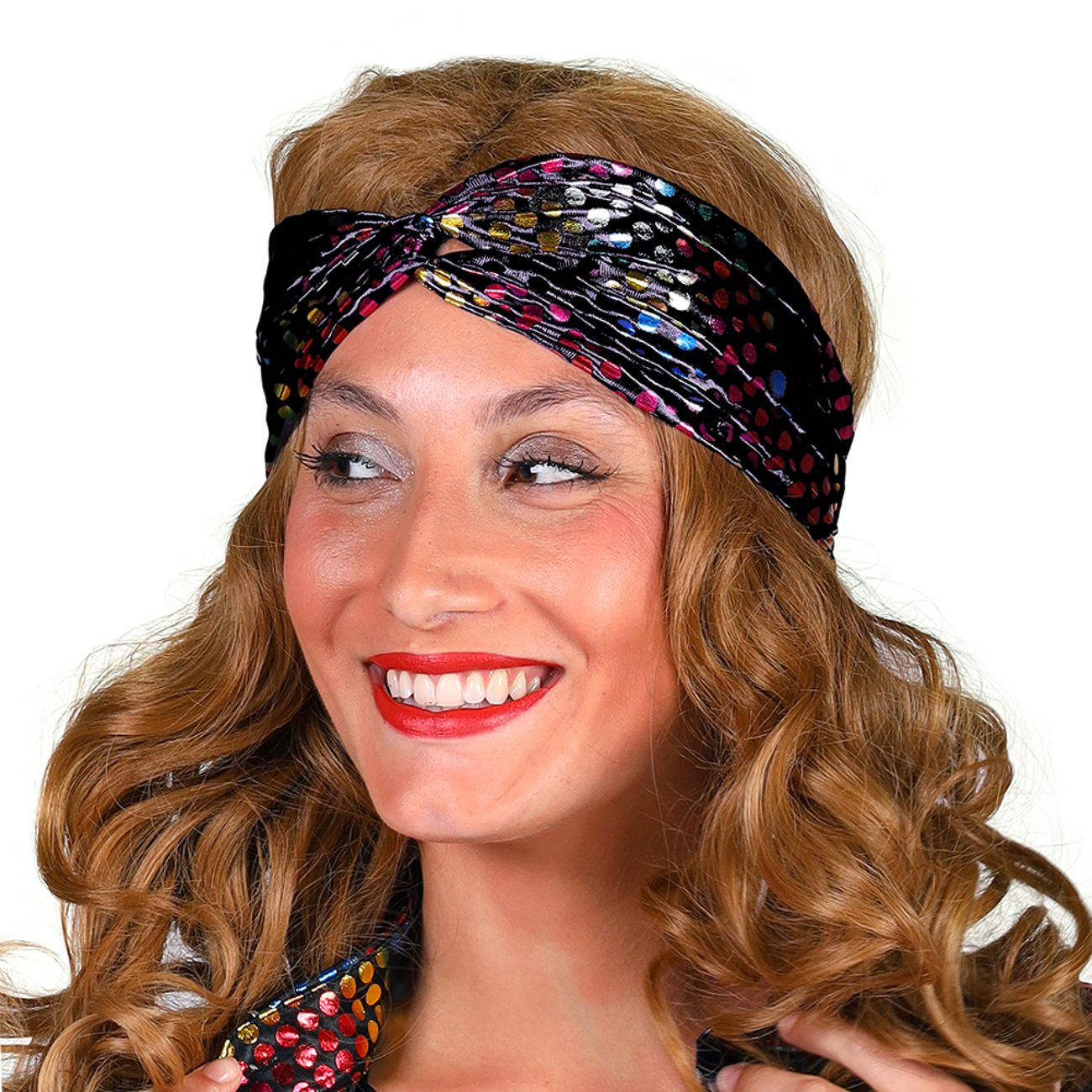 Hårband Disco Svart Färgskimrande