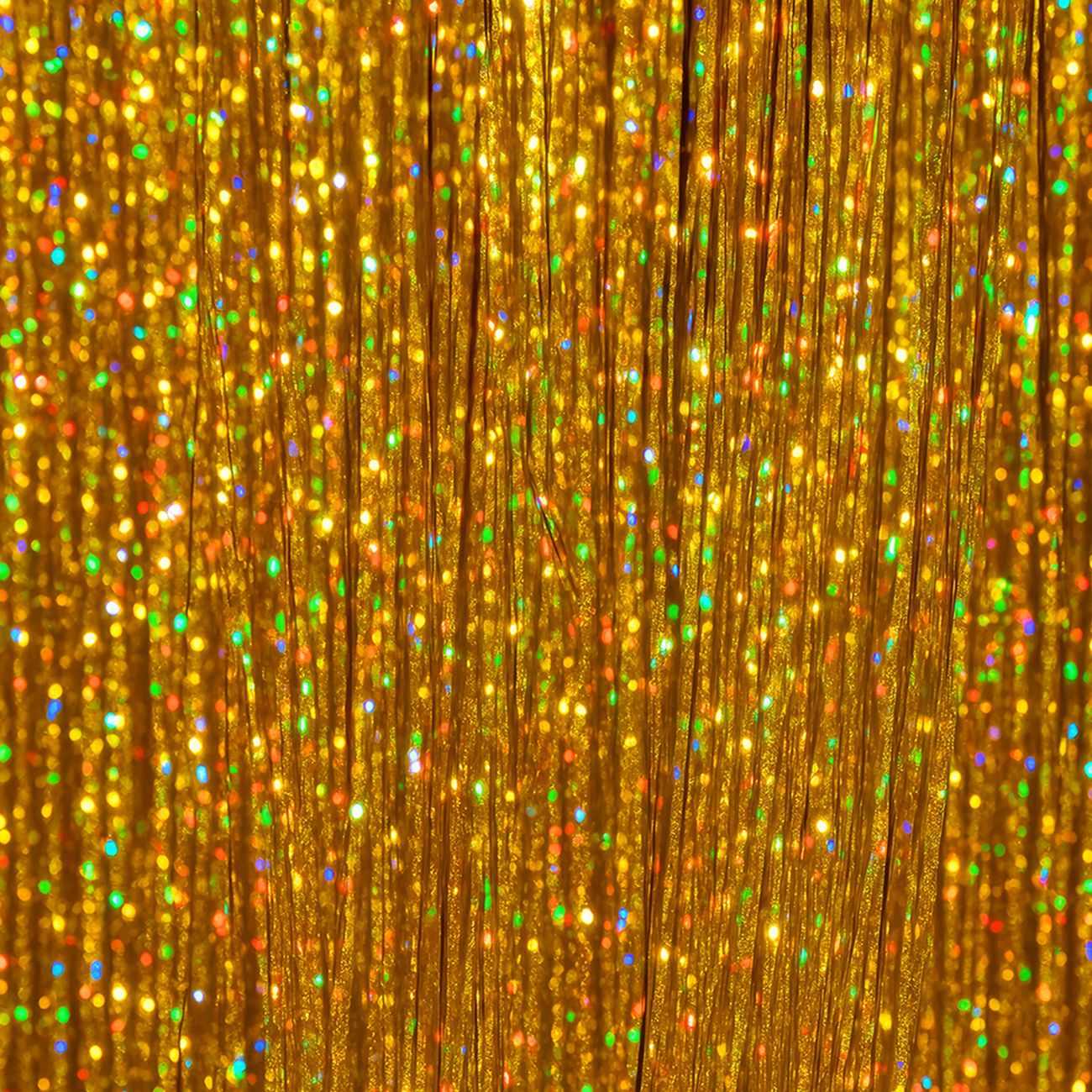 Hårförlängning Glitter Guld