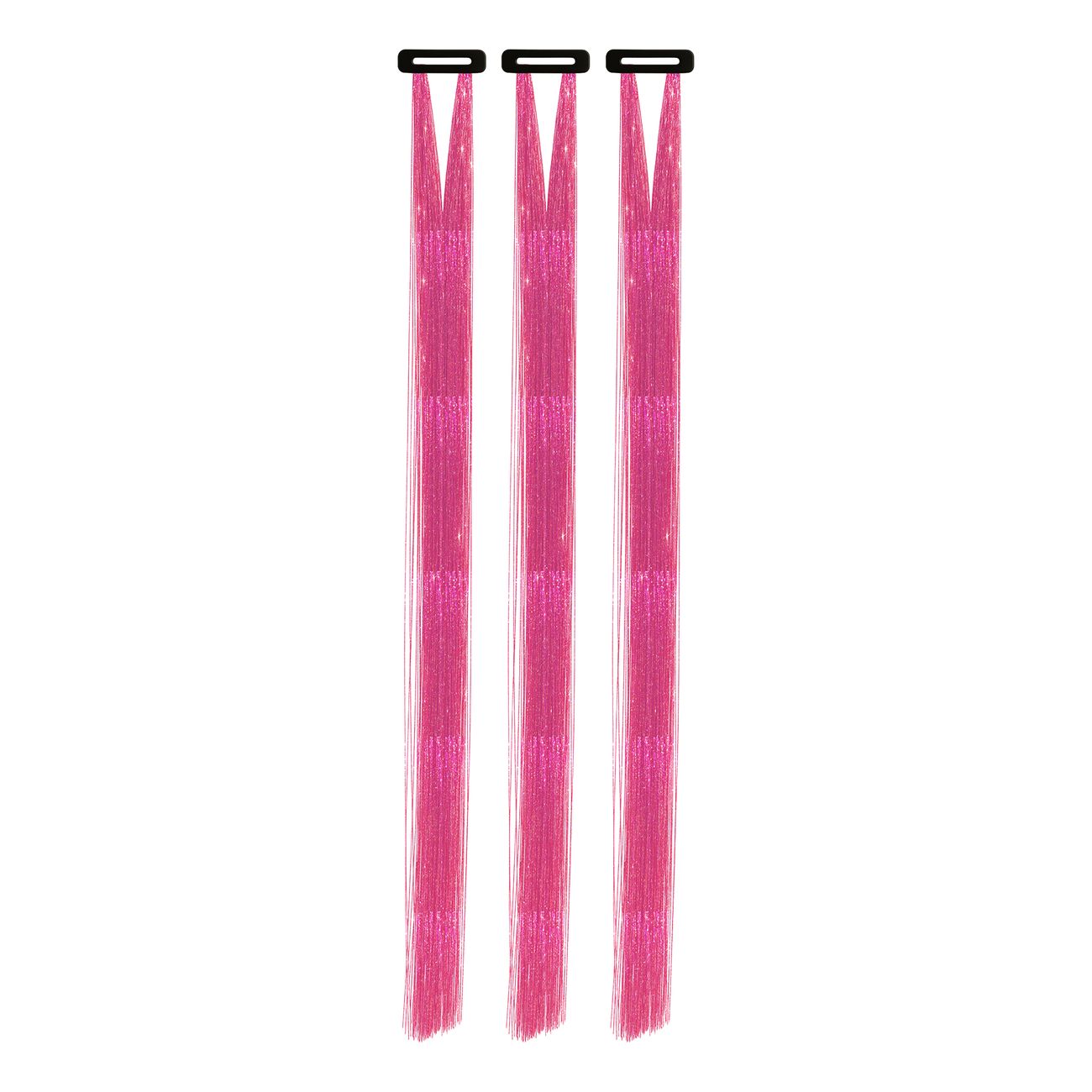 Hårförlängning Glitter Rosa