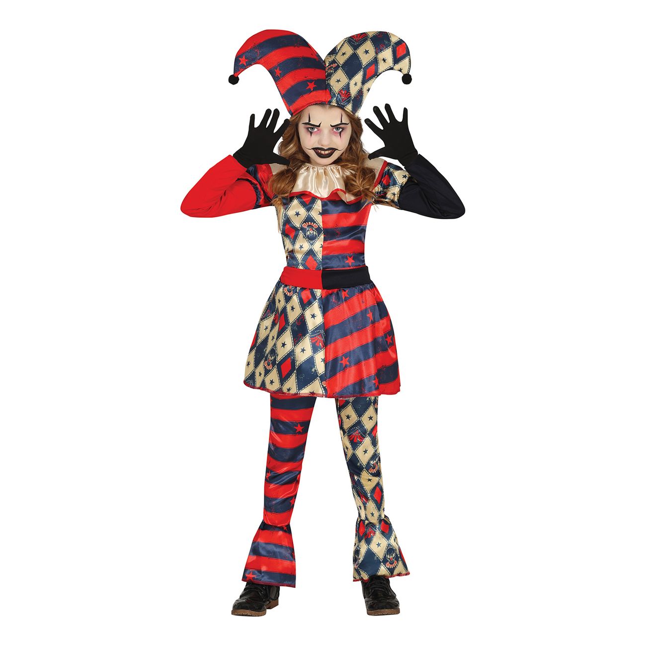 Harlequin Gyklermester Børnekostume