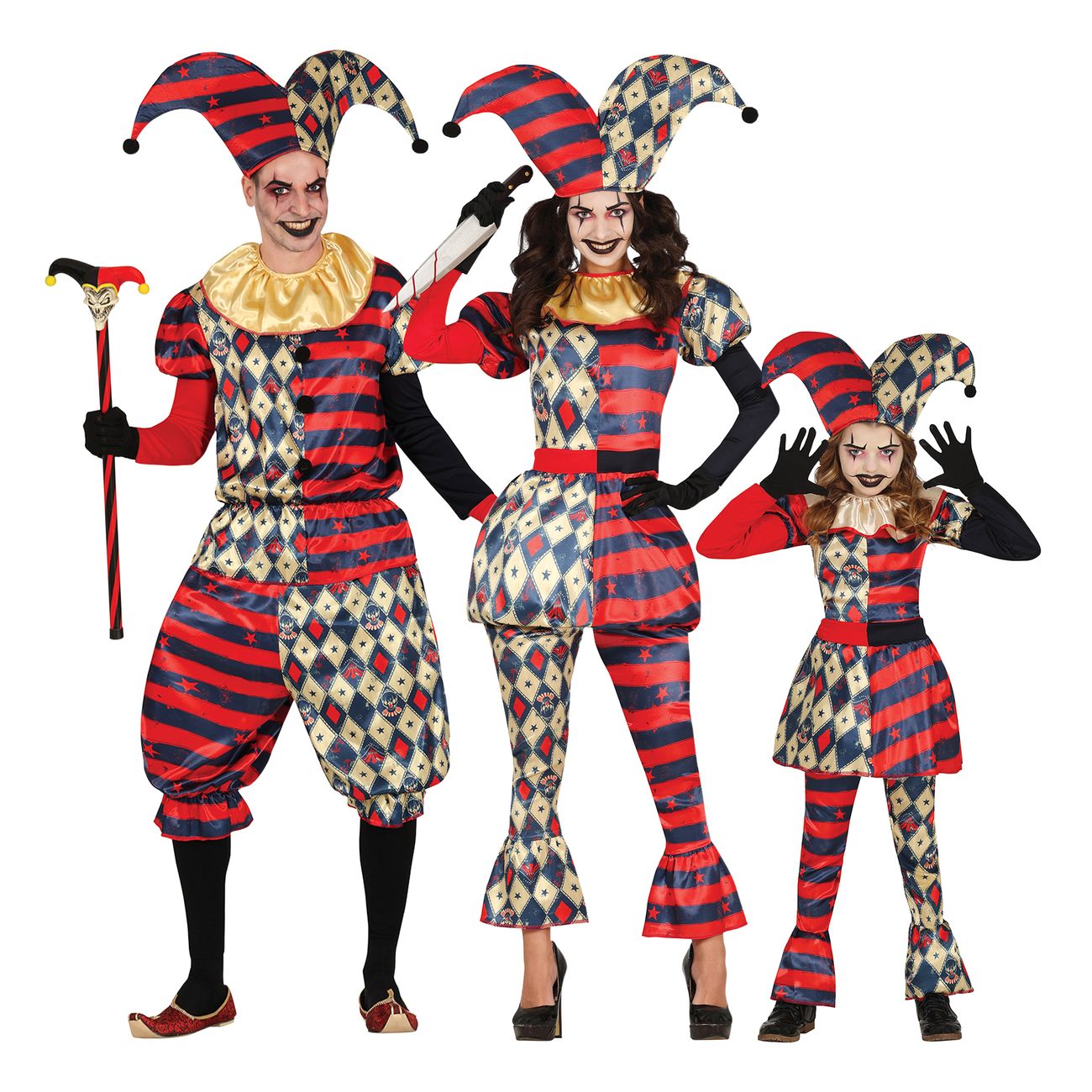 Harlequin Gyklermester Børnekostume