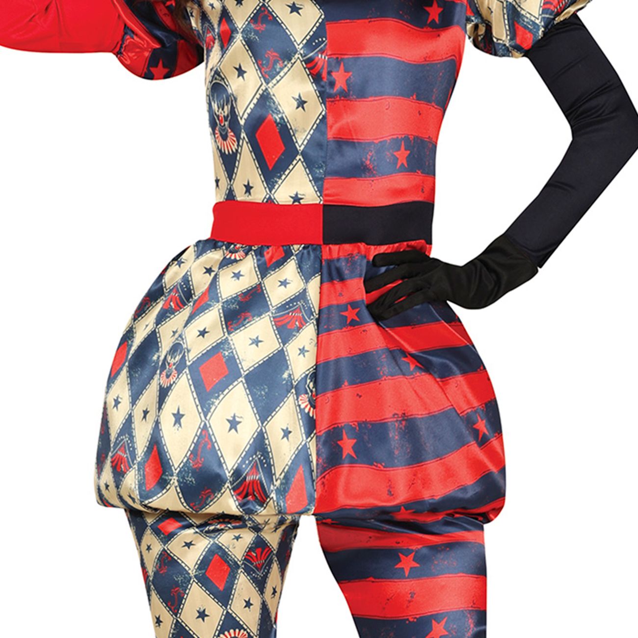 Harlequin Gycklare Dame Karnevalskostyme