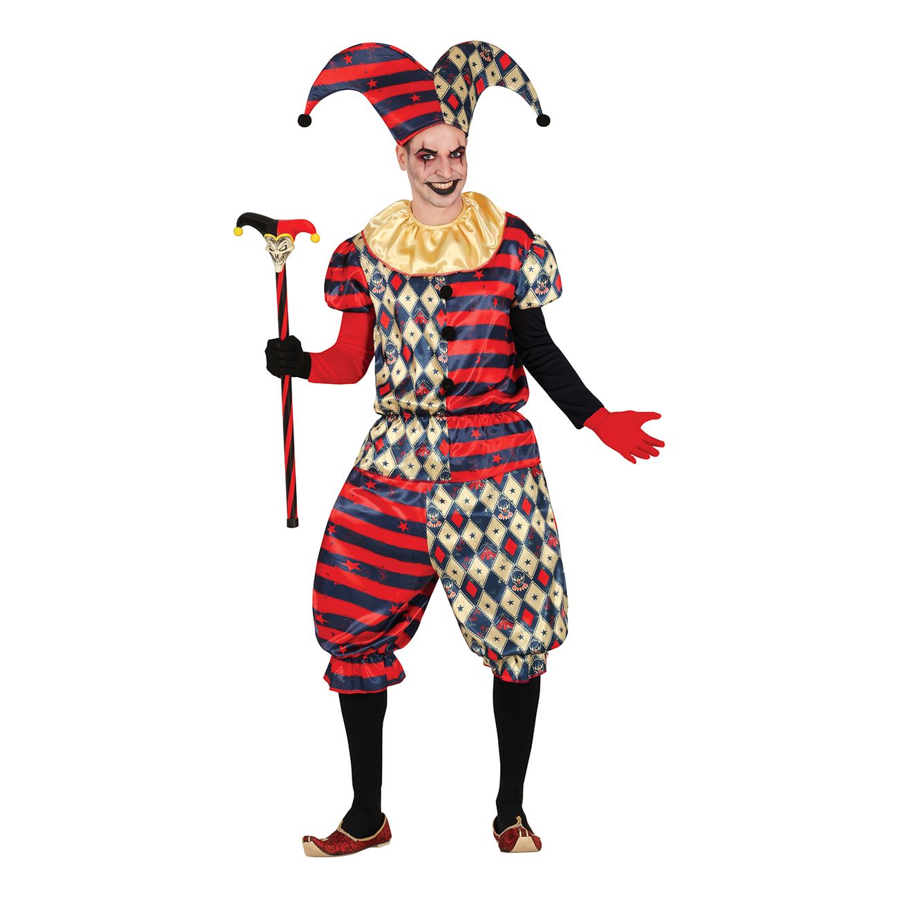 Harlekin Gøgler Kostume