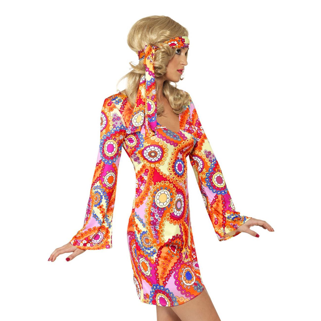 Hippie Flerfärgad Maskeraddräkt